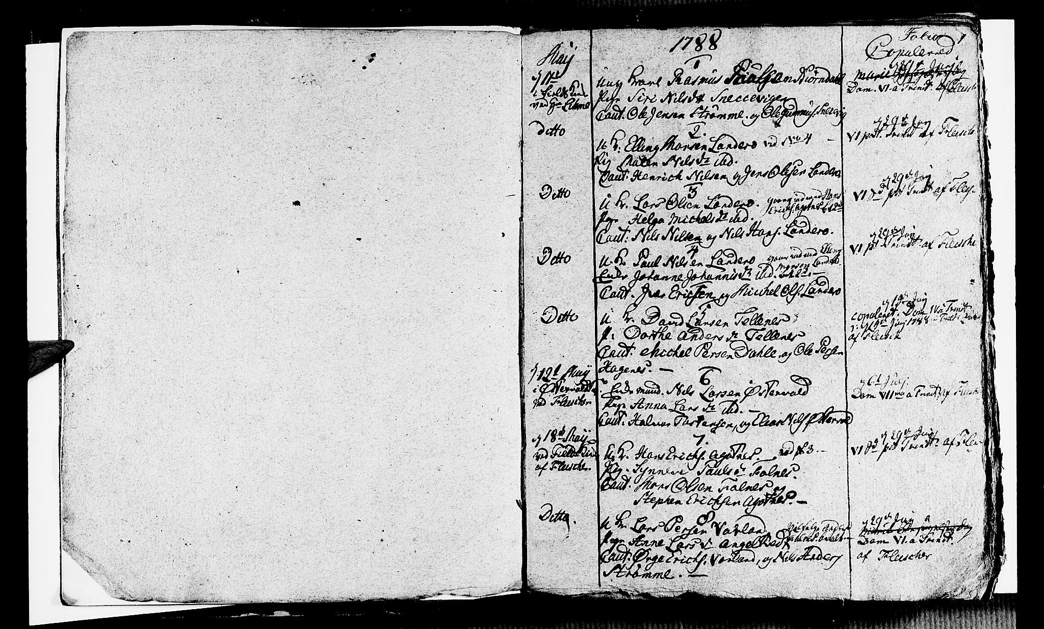 Sund sokneprestembete, AV/SAB-A-99930: Parish register (official) no. A 8, 1788-1815, p. 1