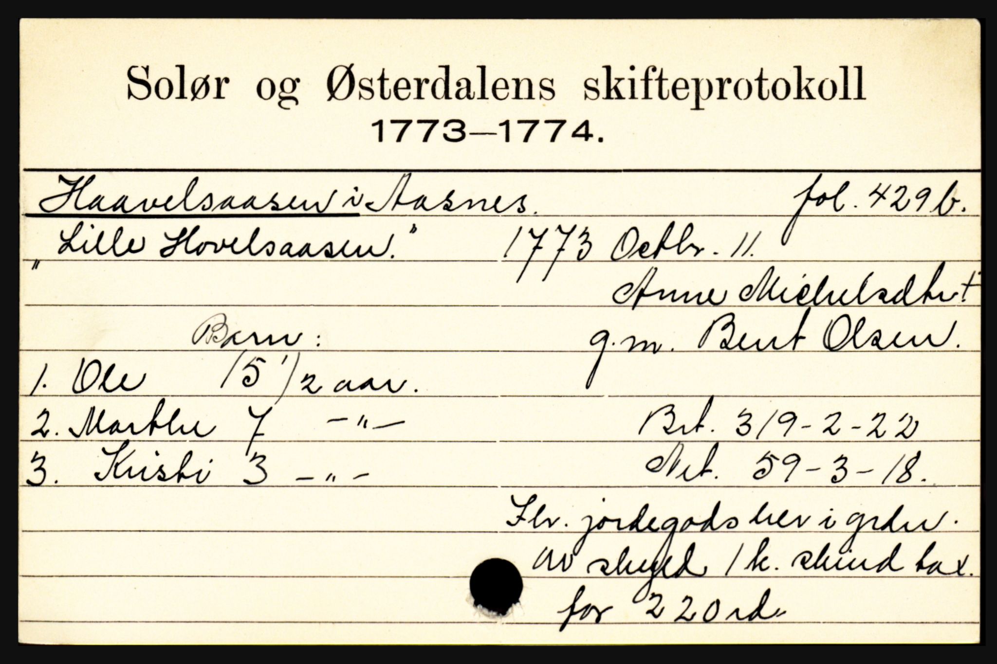Solør og Østerdalen sorenskriveri, SAH/TING-024/J, 1716-1774, p. 2539