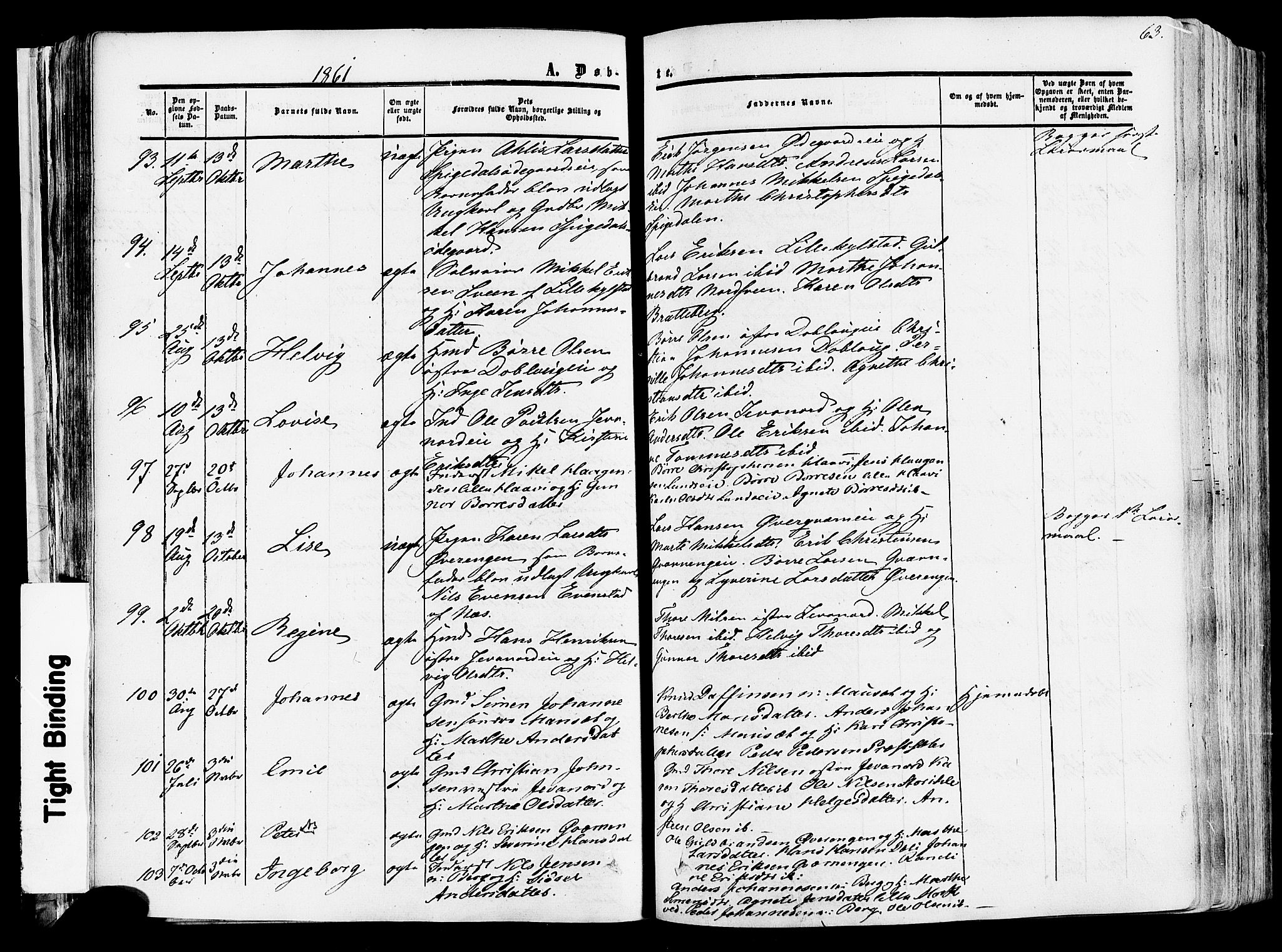 Vang prestekontor, Hedmark, SAH/PREST-008/H/Ha/Haa/L0013: Parish register (official) no. 13, 1855-1879, p. 63