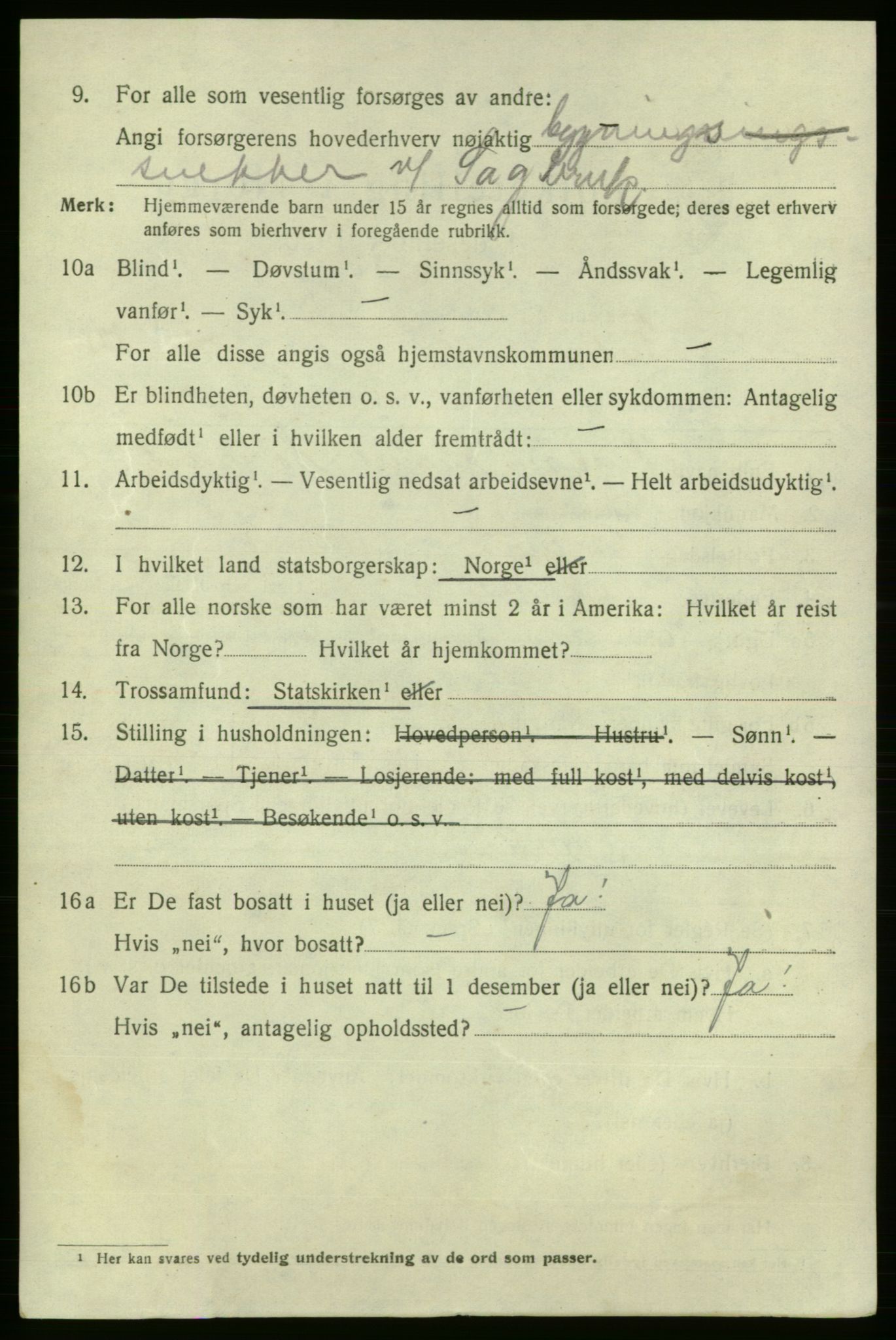 SAO, 1920 census for Fredrikshald, 1920, p. 20252