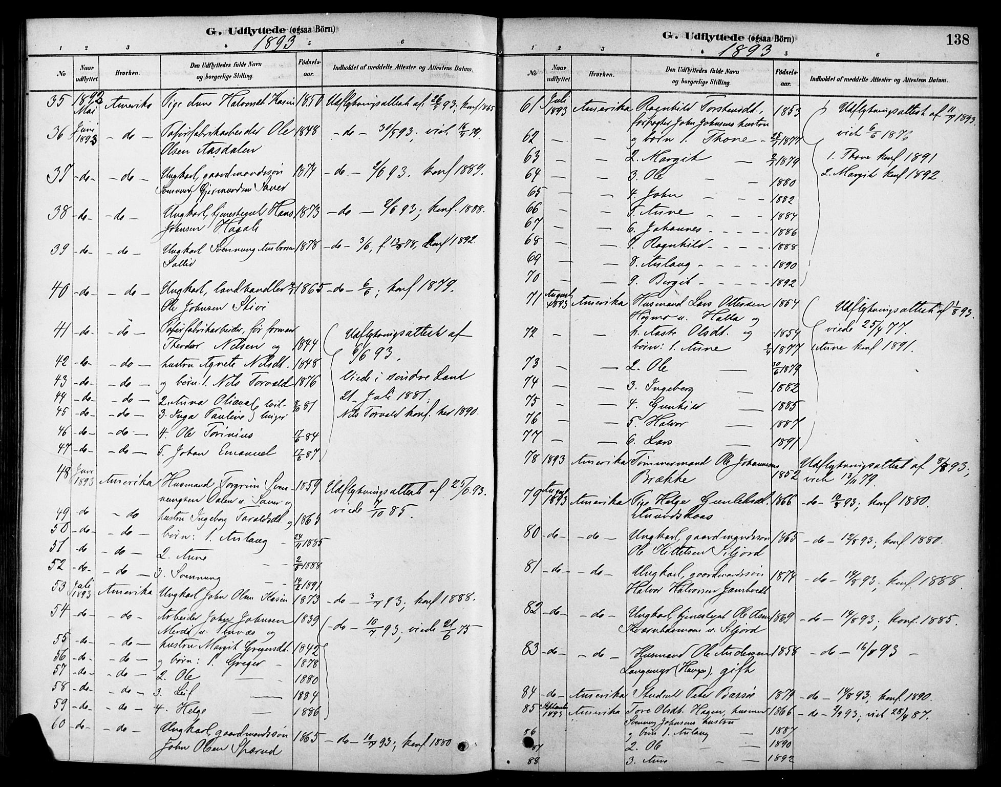Heddal kirkebøker, SAKO/A-268/F/Fa/L0009: Parish register (official) no. I 9, 1878-1903, p. 138