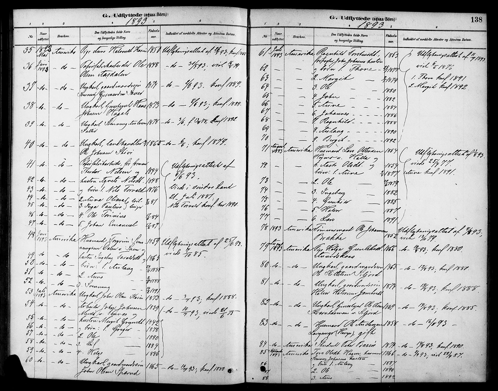 Heddal kirkebøker, AV/SAKO-A-268/F/Fa/L0009: Parish register (official) no. I 9, 1878-1903, p. 138