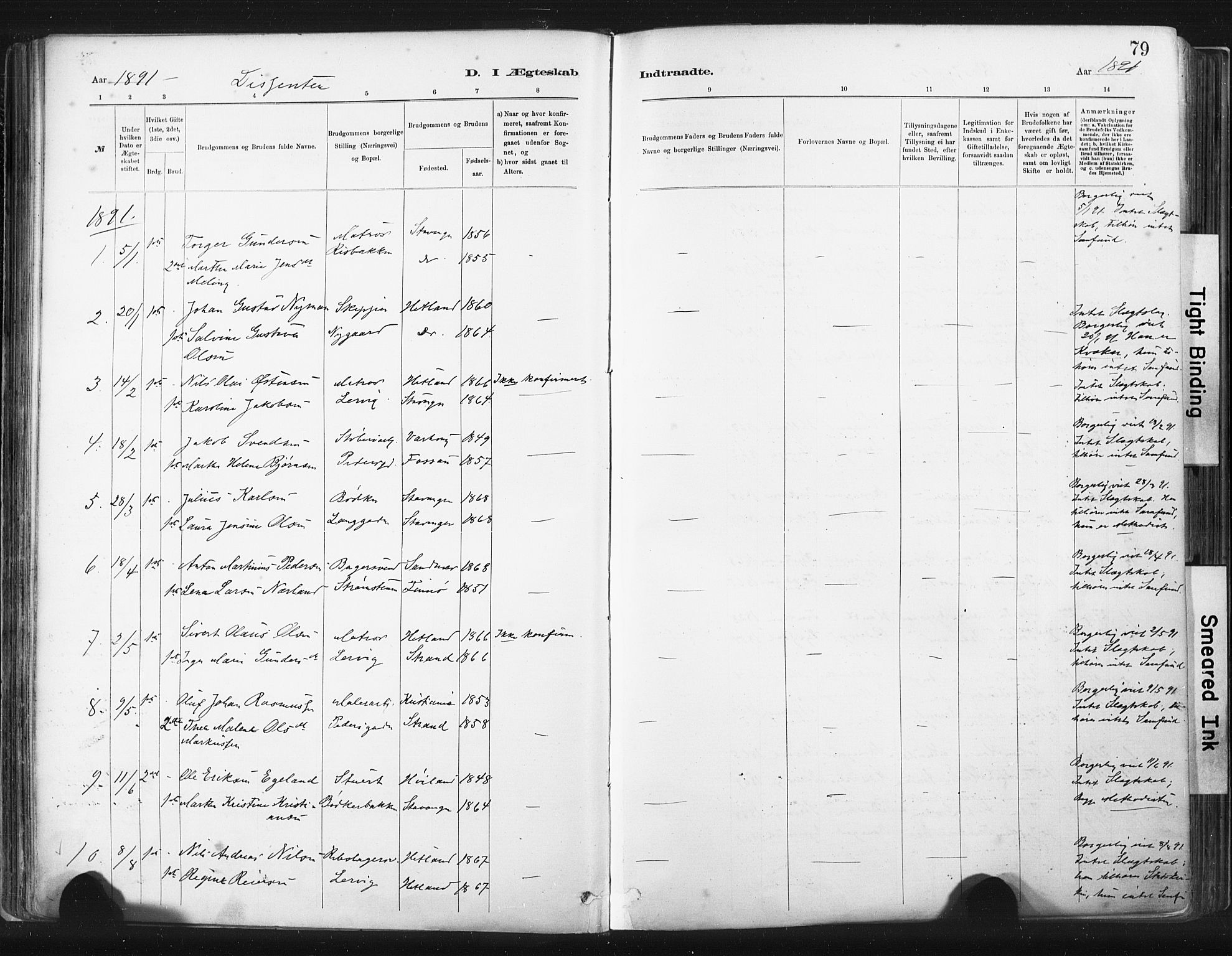 St. Johannes sokneprestkontor, SAST/A-101814/001/30/30BA/L0003: Parish register (official) no. A 3, 1885-1910, p. 79