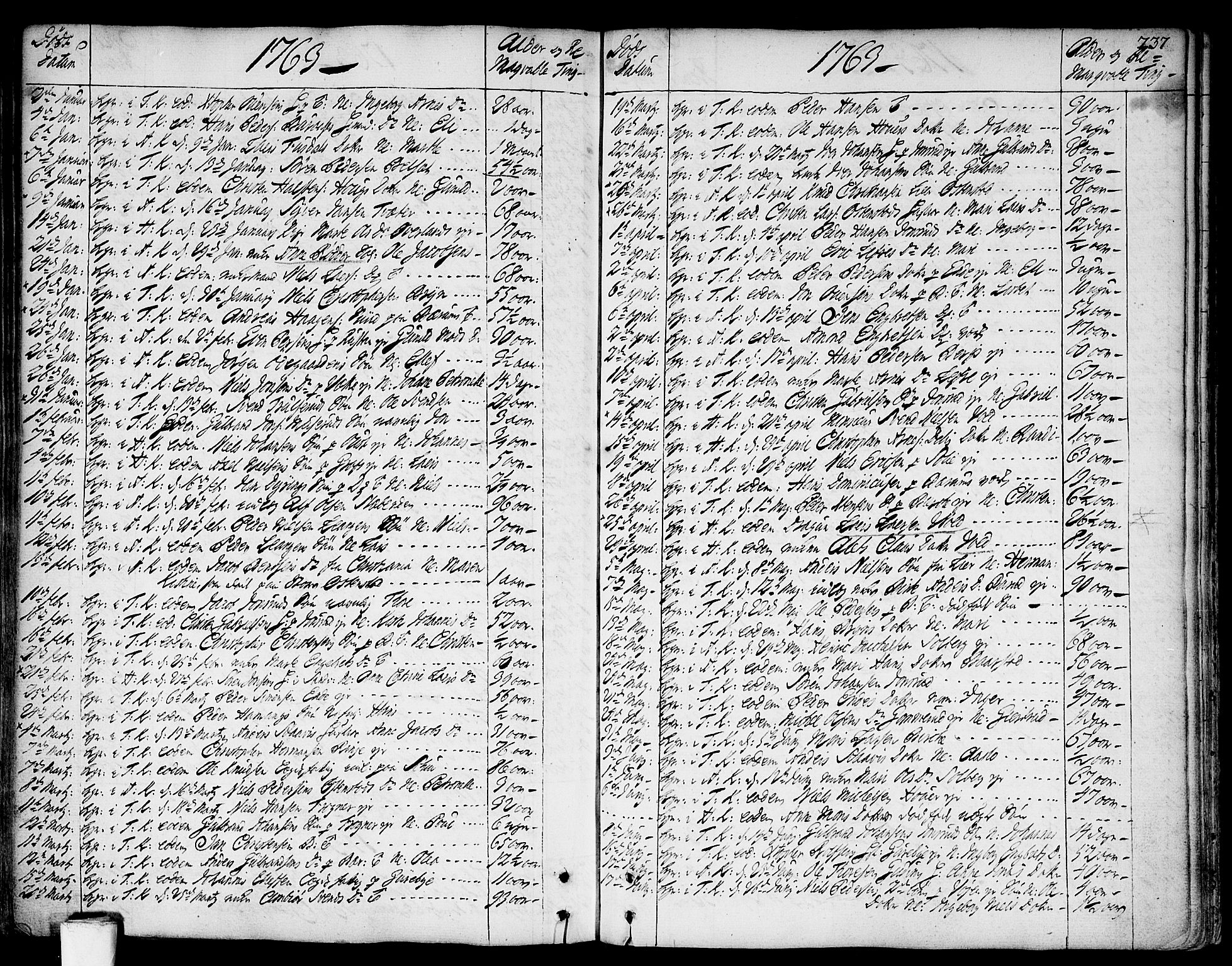 Asker prestekontor Kirkebøker, SAO/A-10256a/F/Fa/L0002: Parish register (official) no. I 2, 1733-1766, p. 237