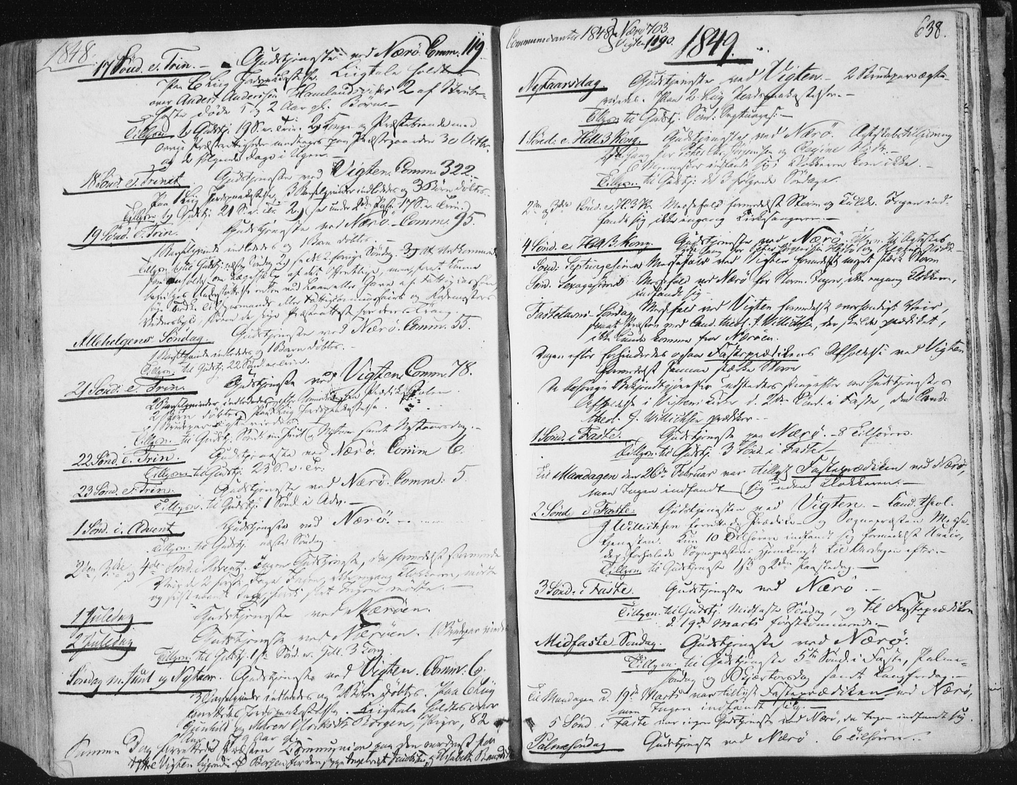 Ministerialprotokoller, klokkerbøker og fødselsregistre - Nord-Trøndelag, SAT/A-1458/784/L0669: Parish register (official) no. 784A04, 1829-1859, p. 638