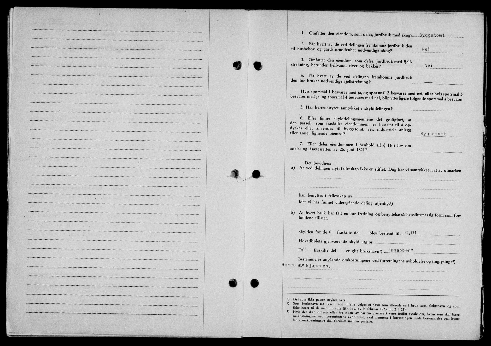 Lofoten sorenskriveri, SAT/A-0017/1/2/2C/L0016a: Mortgage book no. 16a, 1947-1947, Diary no: : 1050/1947