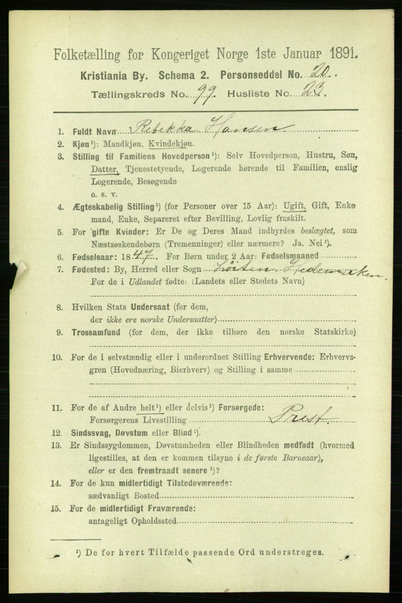 RA, 1891 census for 0301 Kristiania, 1891, p. 48989