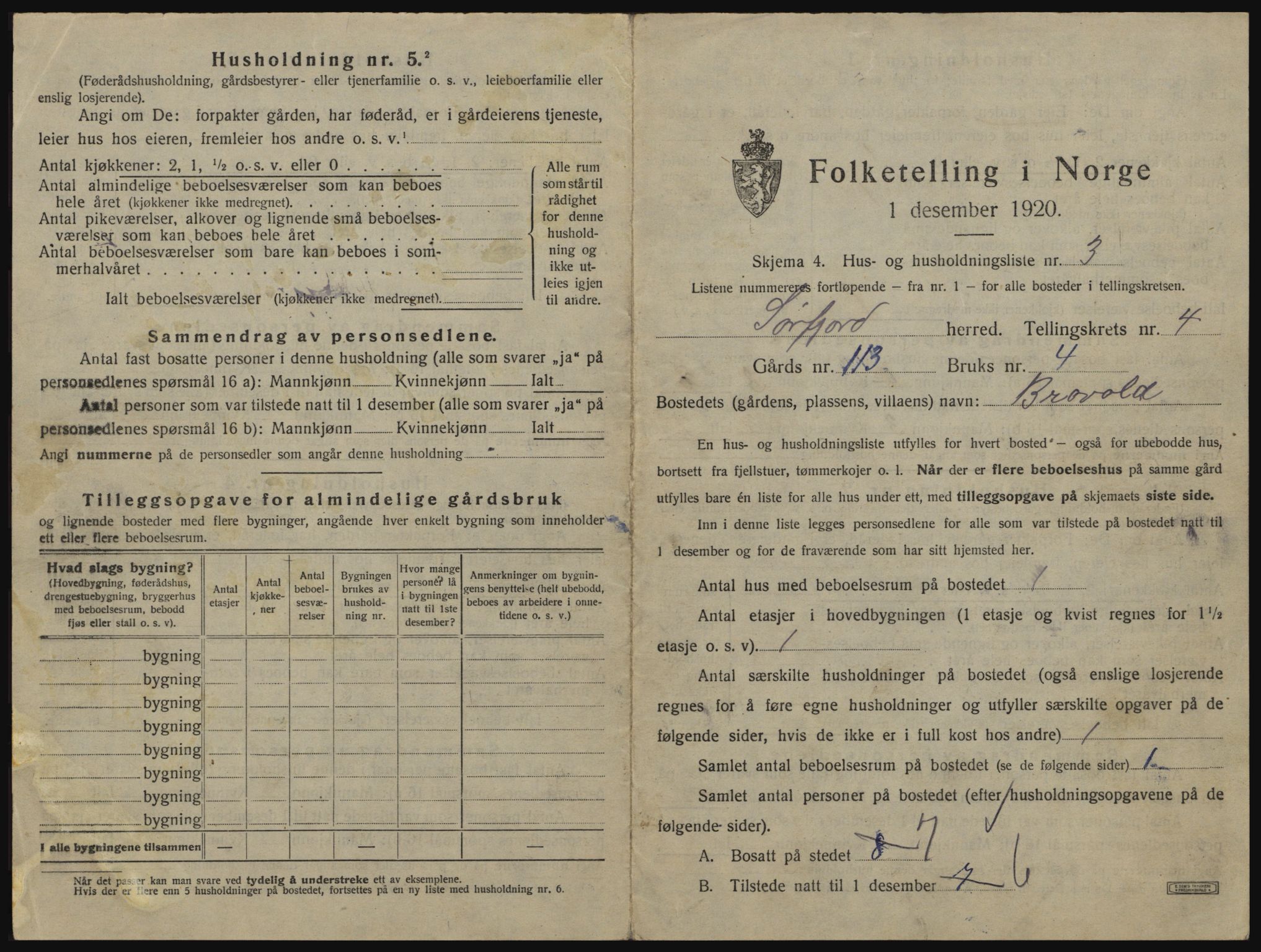 SATØ, 1920 census for Sørfjord, 1920, p. 151