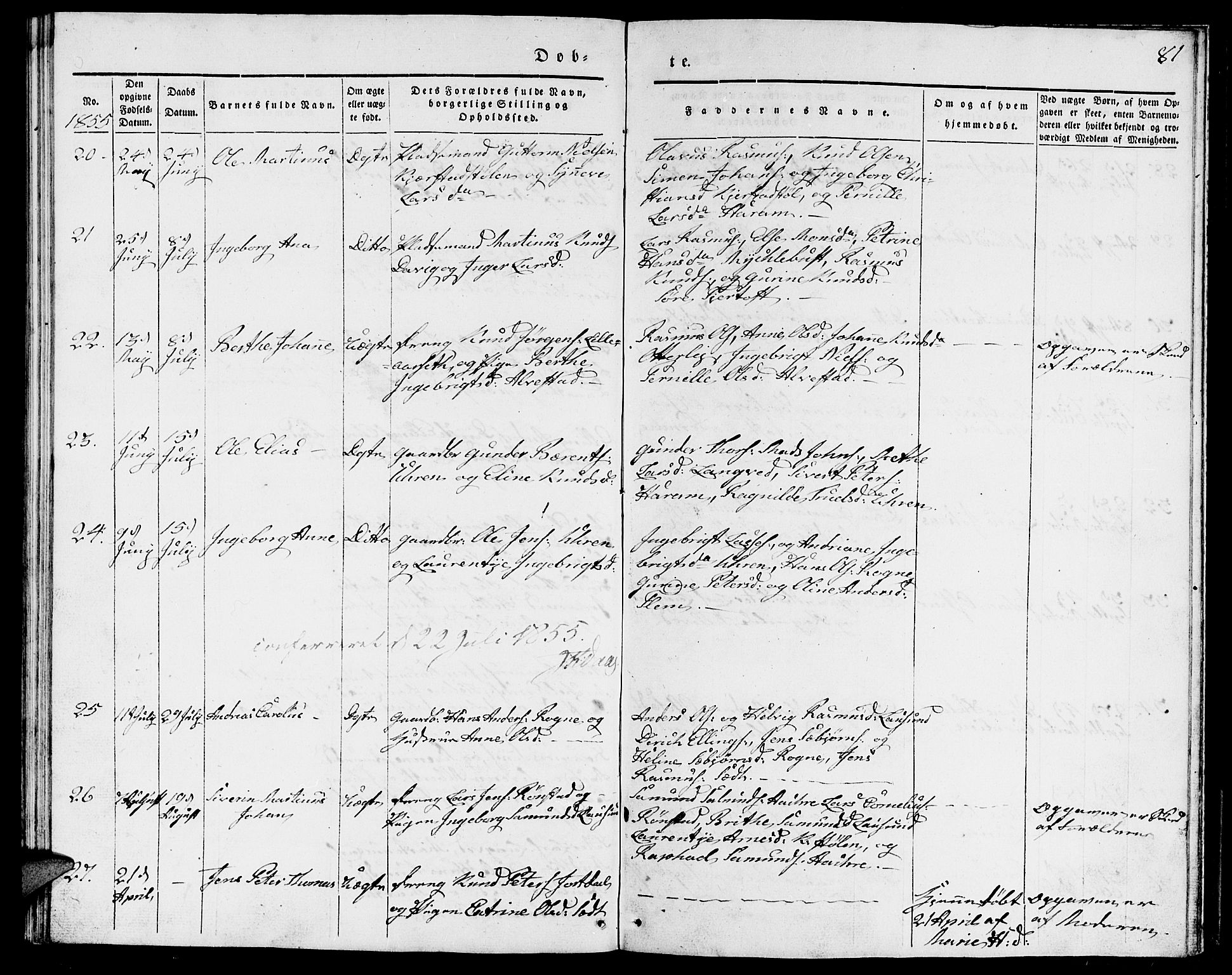 Ministerialprotokoller, klokkerbøker og fødselsregistre - Møre og Romsdal, AV/SAT-A-1454/536/L0507: Parish register (copy) no. 536C02, 1839-1859, p. 81