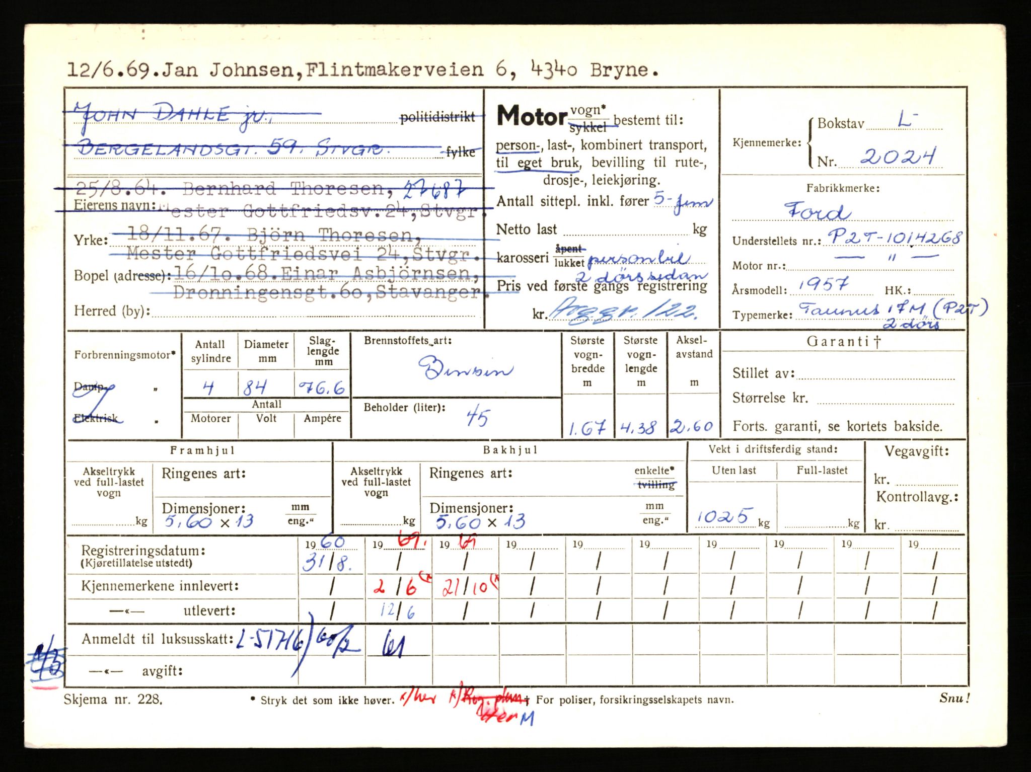 Stavanger trafikkstasjon, AV/SAST-A-101942/0/F/L0006: L-1700 - L-2149, 1930-1971, p. 1373