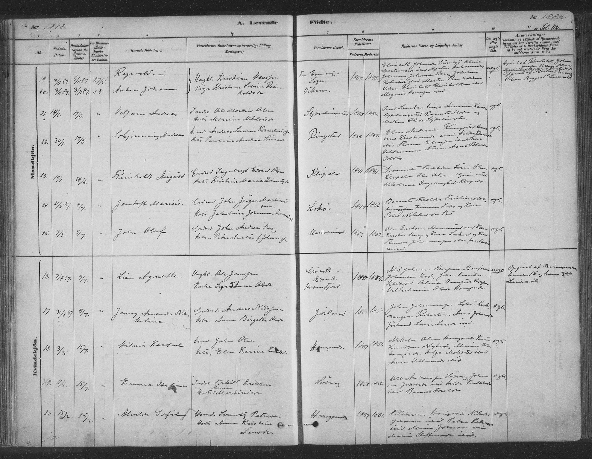 Ministerialprotokoller, klokkerbøker og fødselsregistre - Nordland, AV/SAT-A-1459/891/L1302: Parish register (official) no. 891A07, 1878-1895, p. 112