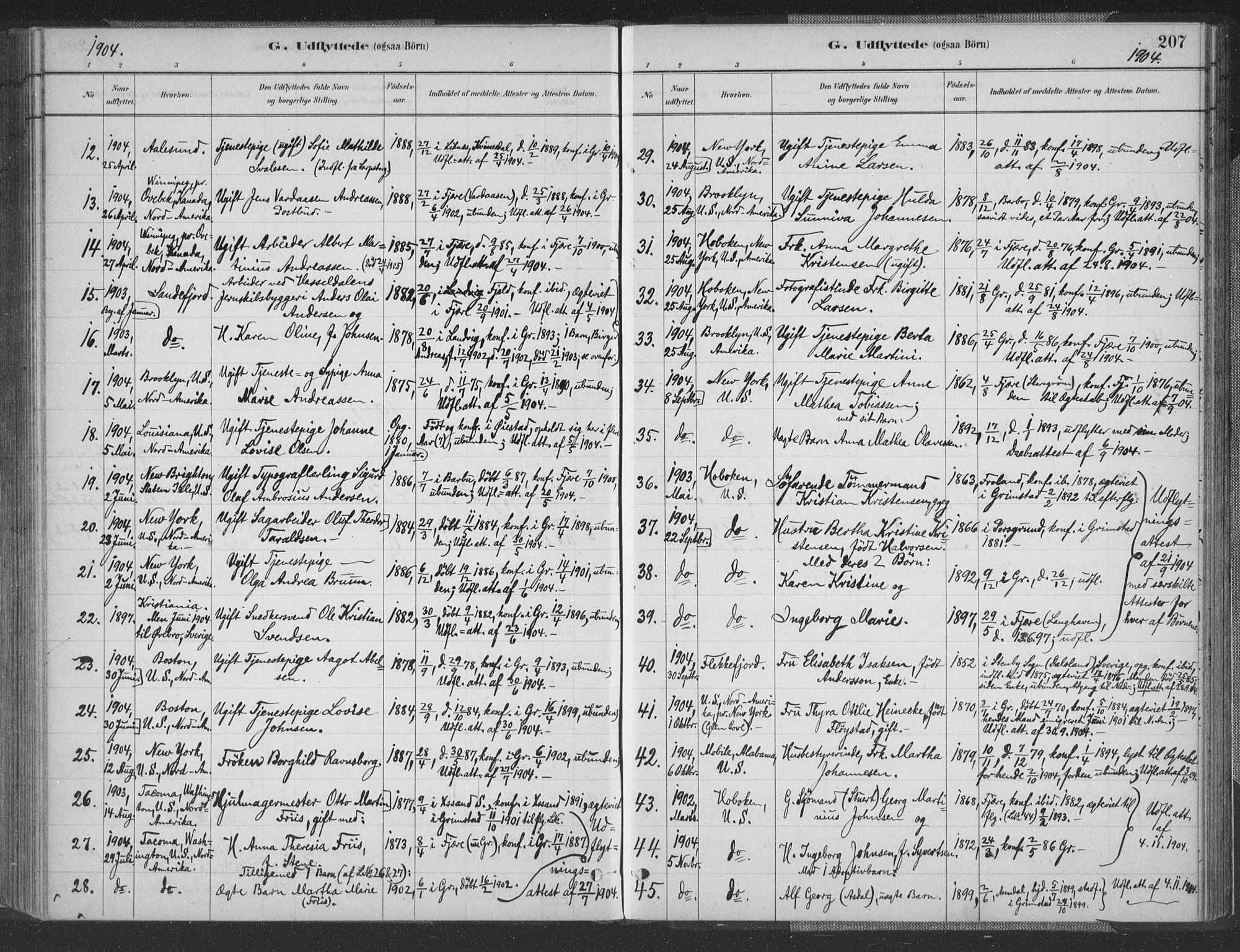 Grimstad sokneprestkontor, AV/SAK-1111-0017/F/Fa/L0004: Parish register (official) no. A 3, 1882-1910, p. 207