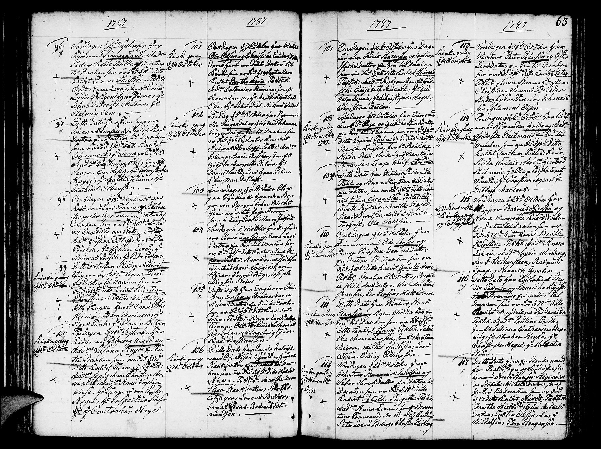 Nykirken Sokneprestembete, AV/SAB-A-77101/H/Haa/L0005: Parish register (official) no. A 5, 1775-1808, p. 63