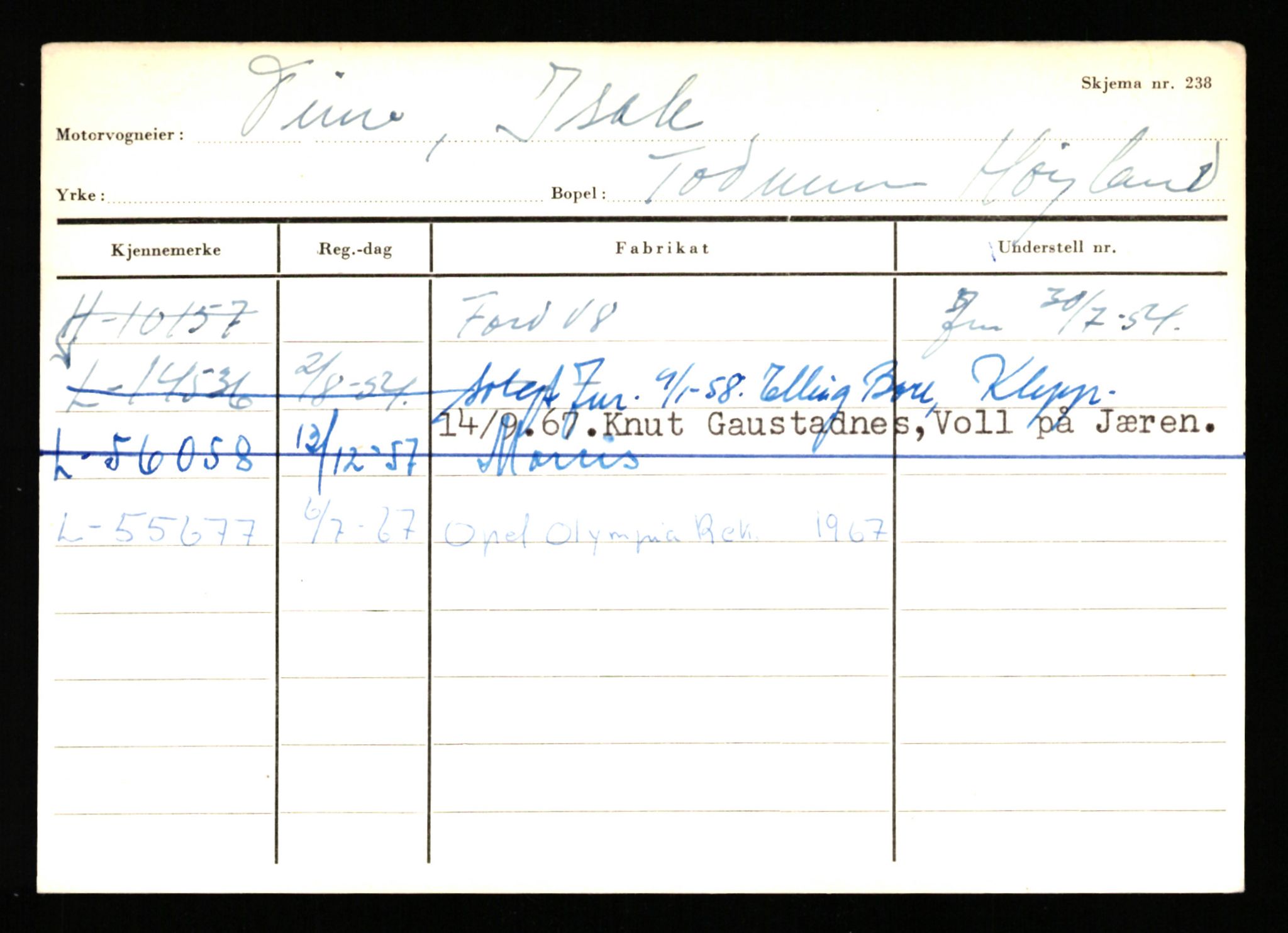 Stavanger trafikkstasjon, AV/SAST-A-101942/0/H/L0038: Sørbø - Tjeltveit, 1930-1971, p. 2525