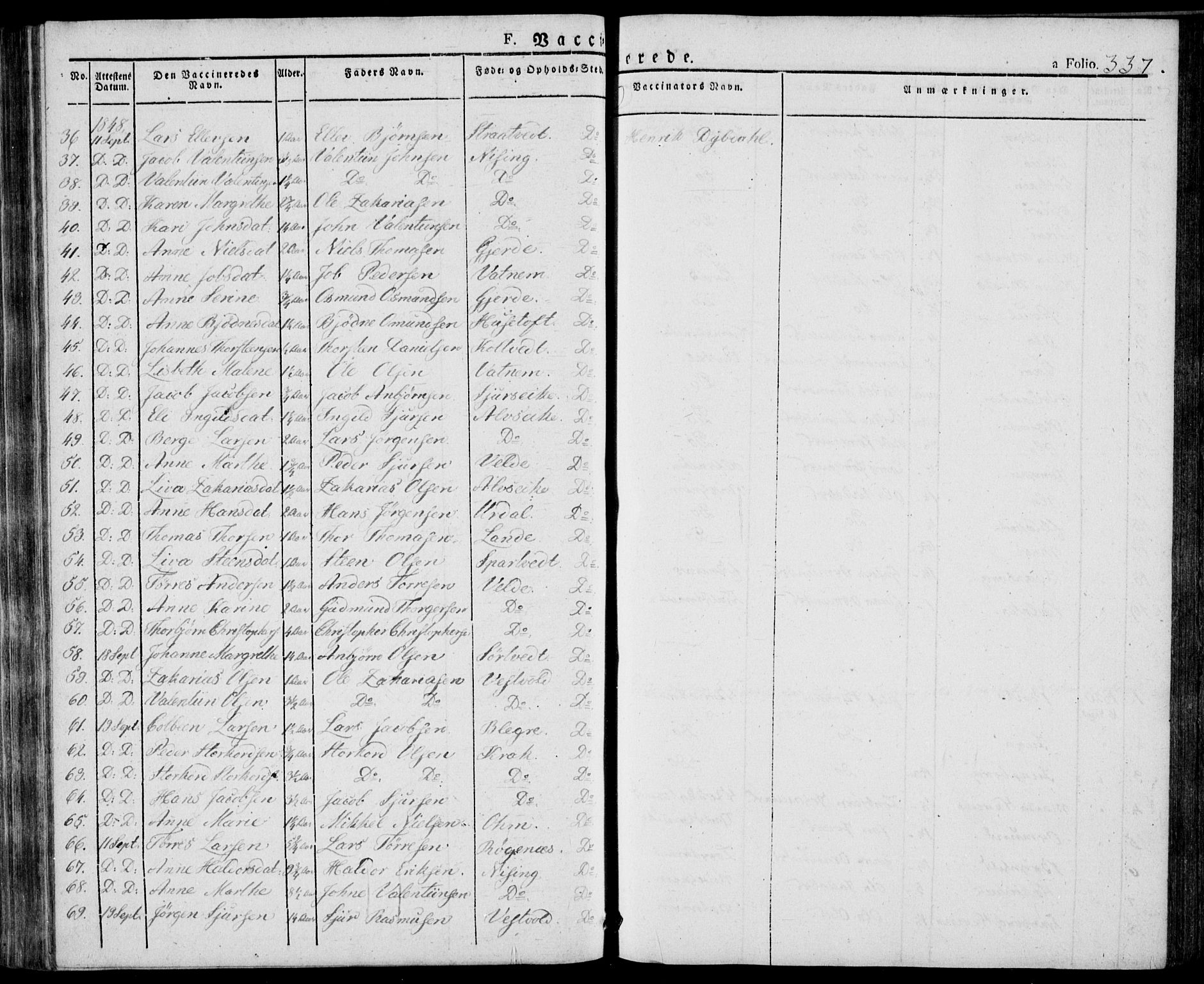 Skjold sokneprestkontor, AV/SAST-A-101847/H/Ha/Haa/L0005: Parish register (official) no. A 5, 1830-1856, p. 337