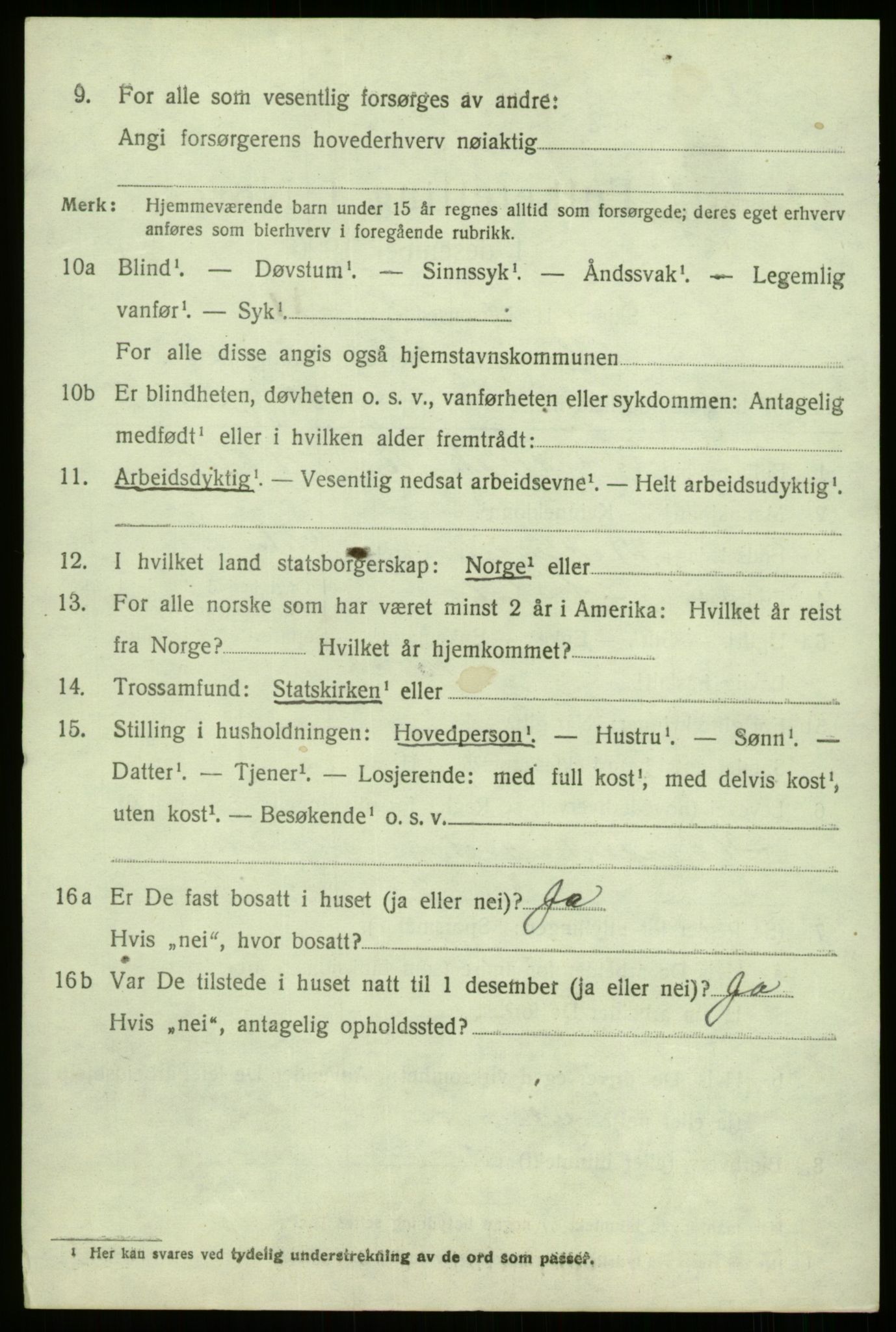 SAB, 1920 census for Hafslo, 1920, p. 4489