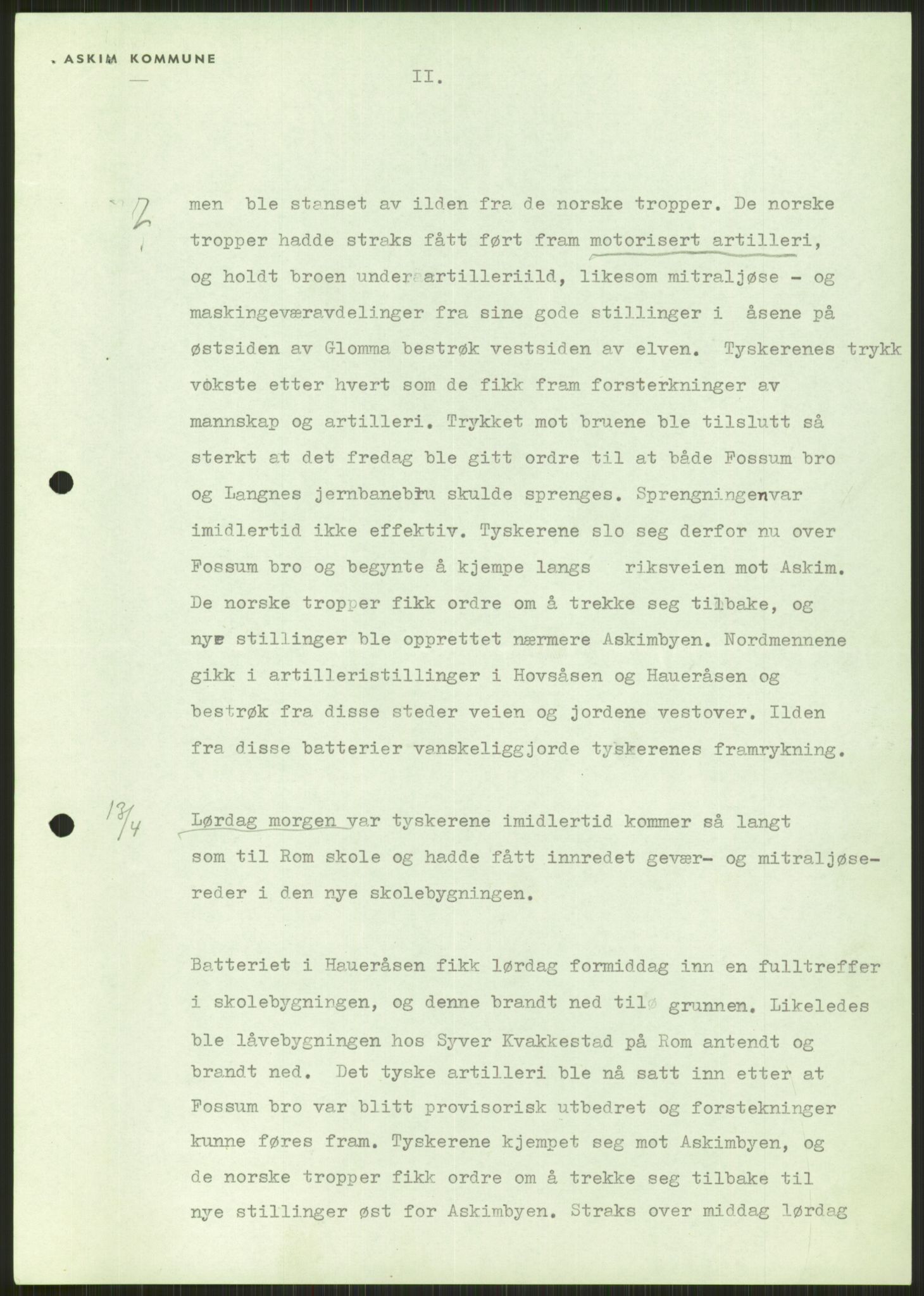 Forsvaret, Forsvarets krigshistoriske avdeling, AV/RA-RAFA-2017/Y/Ya/L0013: II-C-11-31 - Fylkesmenn.  Rapporter om krigsbegivenhetene 1940., 1940, p. 27