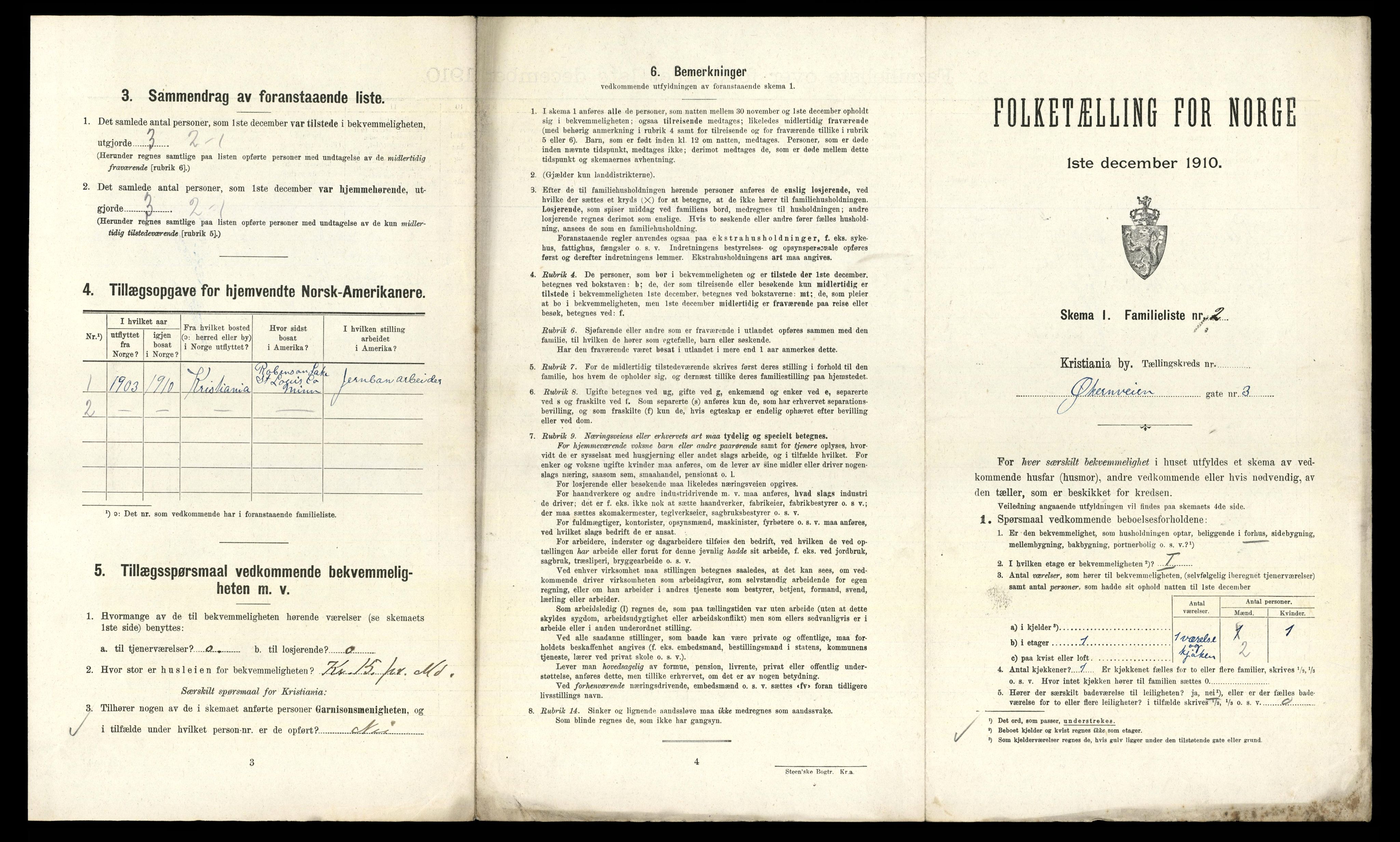 RA, 1910 census for Kristiania, 1910, p. 124185