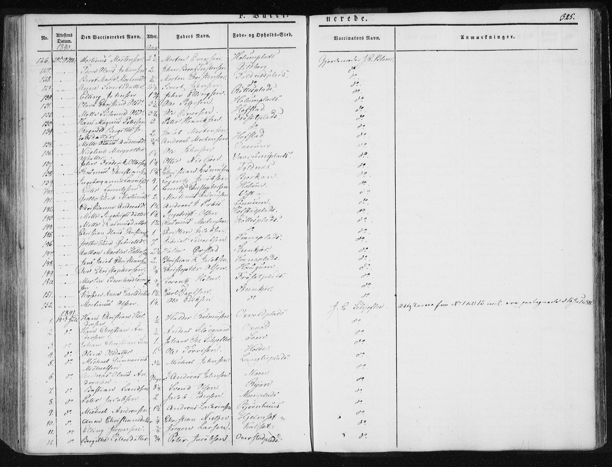 Ministerialprotokoller, klokkerbøker og fødselsregistre - Nord-Trøndelag, AV/SAT-A-1458/735/L0339: Parish register (official) no. 735A06 /1, 1836-1848, p. 325