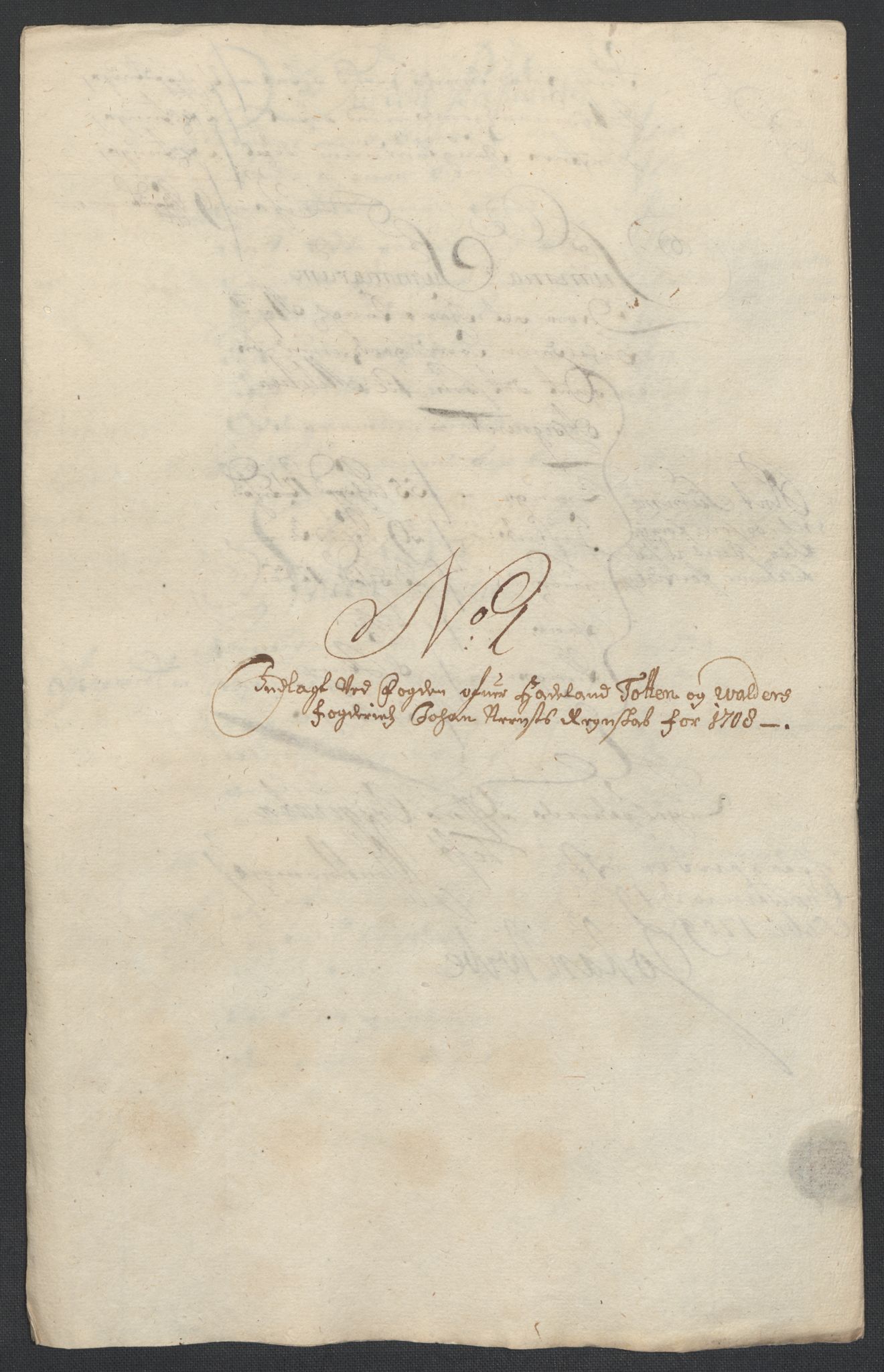 Rentekammeret inntil 1814, Reviderte regnskaper, Fogderegnskap, AV/RA-EA-4092/R18/L1305: Fogderegnskap Hadeland, Toten og Valdres, 1707-1708, p. 426