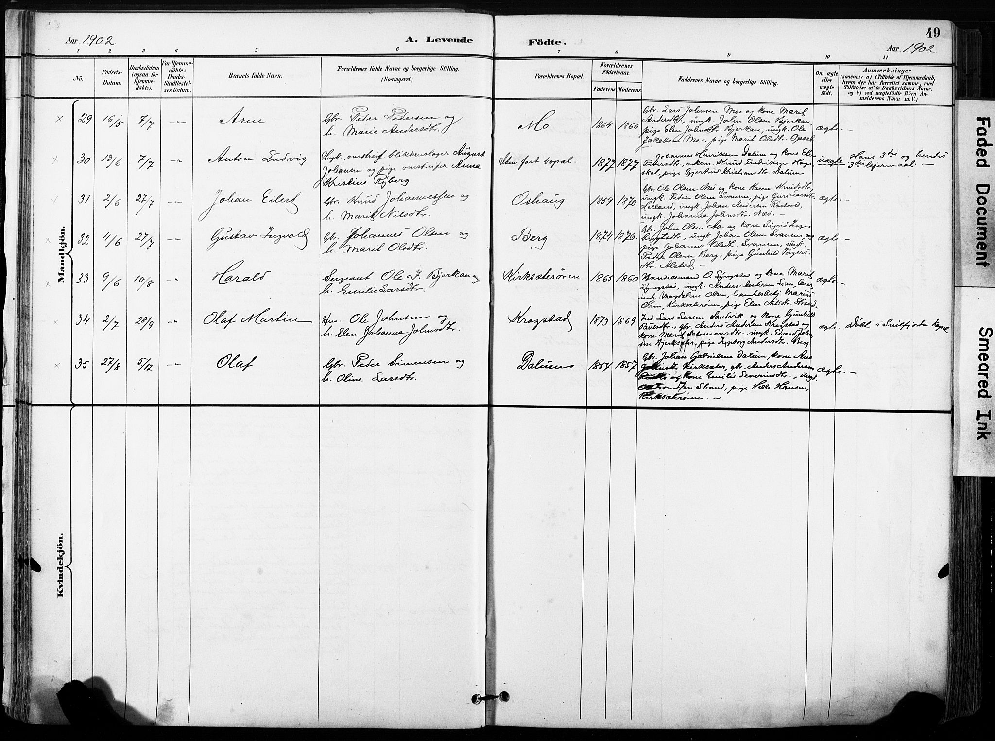 Ministerialprotokoller, klokkerbøker og fødselsregistre - Sør-Trøndelag, SAT/A-1456/630/L0497: Parish register (official) no. 630A10, 1896-1910, p. 49