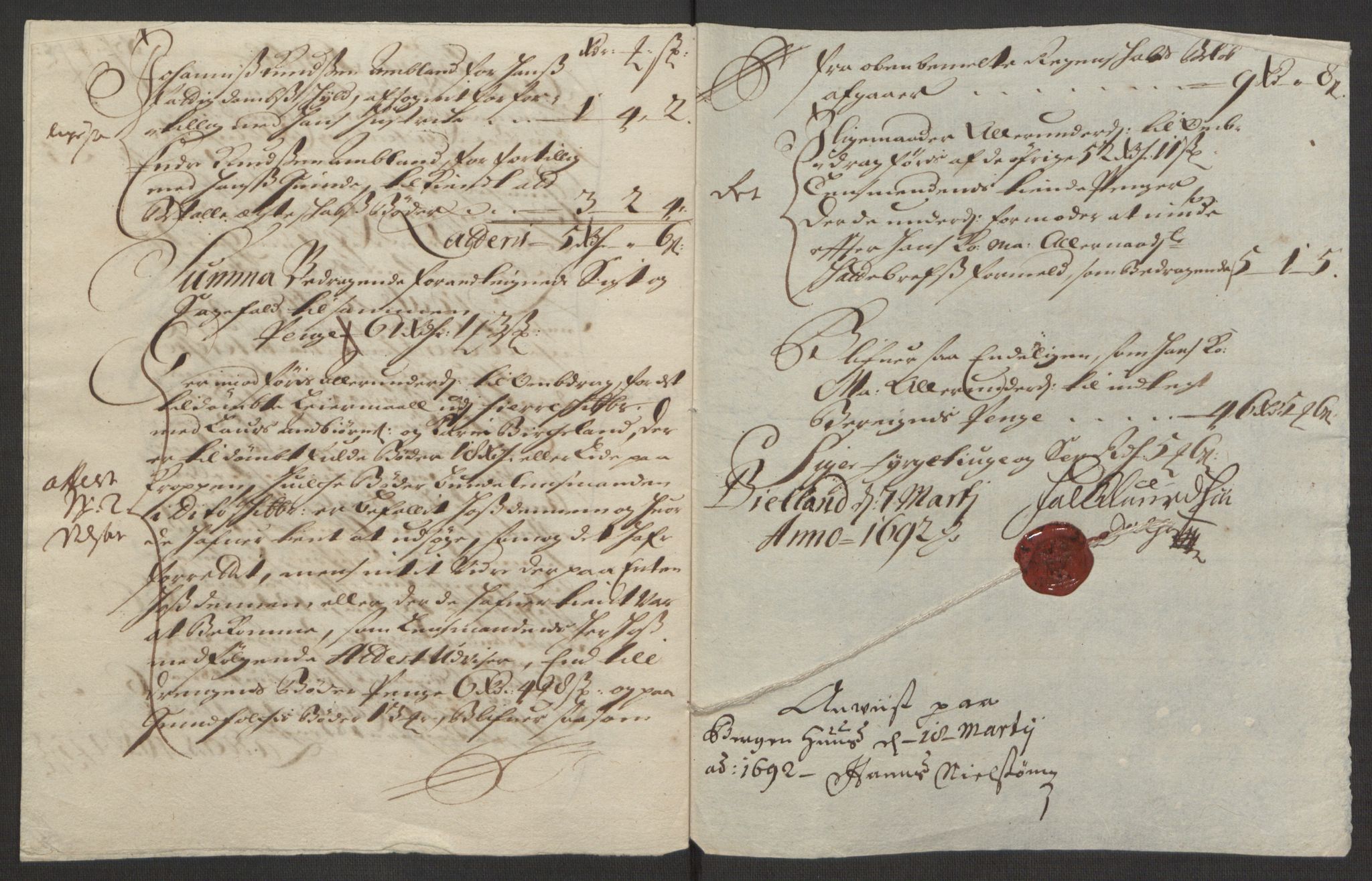 Rentekammeret inntil 1814, Reviderte regnskaper, Fogderegnskap, AV/RA-EA-4092/R48/L2973: Fogderegnskap Sunnhordland og Hardanger, 1691-1692, p. 142