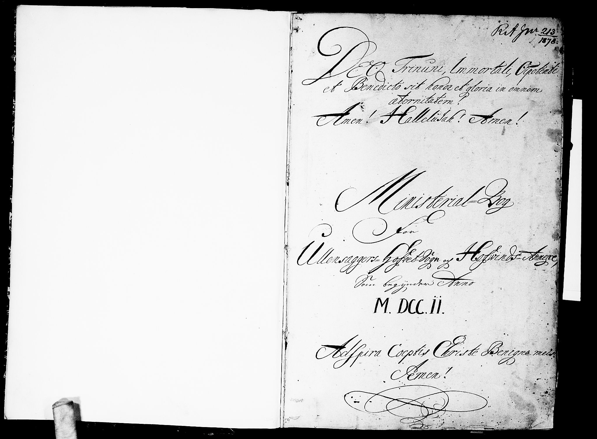 Ullensaker prestekontor Kirkebøker, SAO/A-10236a/F/Fa/L0002: Parish register (official) no. I 2, 1702-1710, p. 1