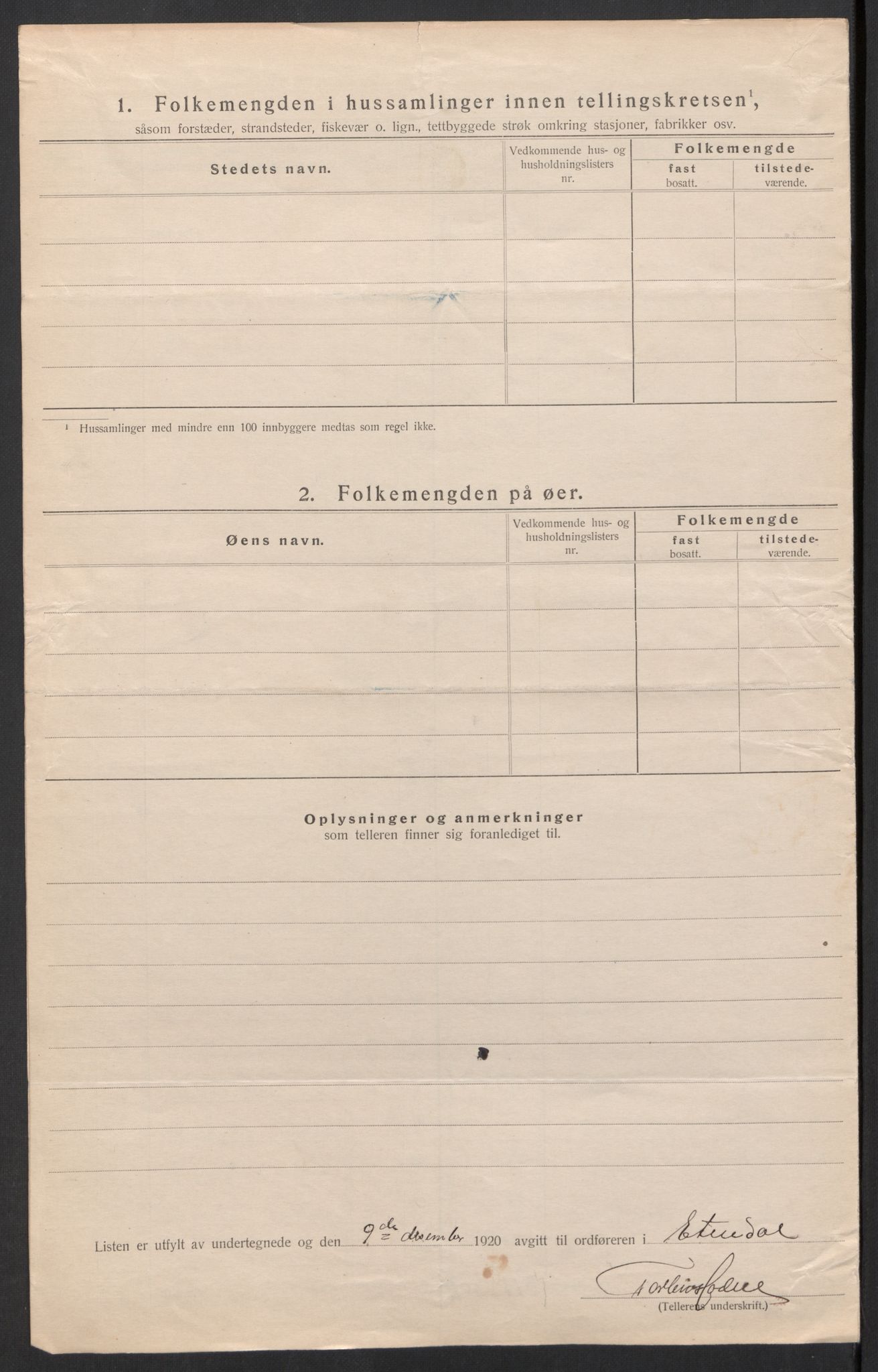 SAH, 1920 census for Etnedal, 1920, p. 24