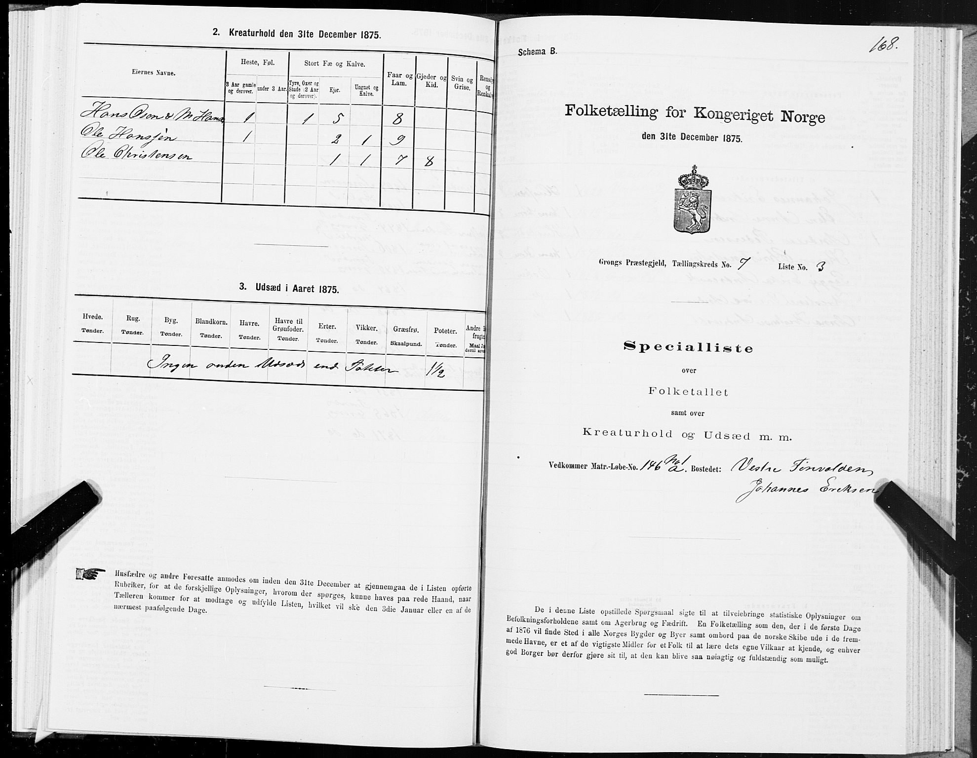 SAT, 1875 census for 1742P Grong, 1875, p. 4168