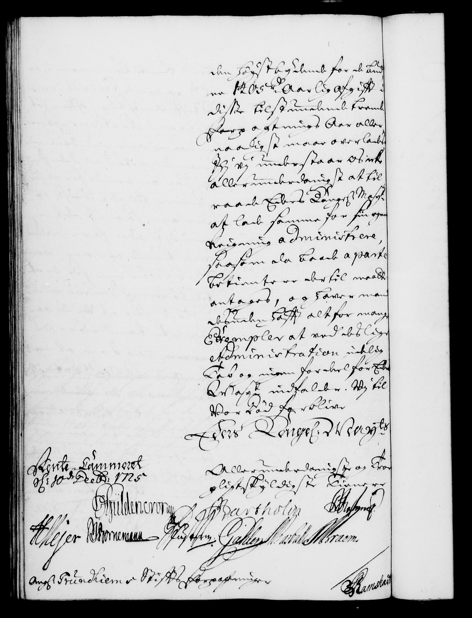 Rentekammeret, Kammerkanselliet, RA/EA-3111/G/Gf/Gfa/L0008: Norsk relasjons- og resolusjonsprotokoll (merket RK 52.8), 1725, p. 1005