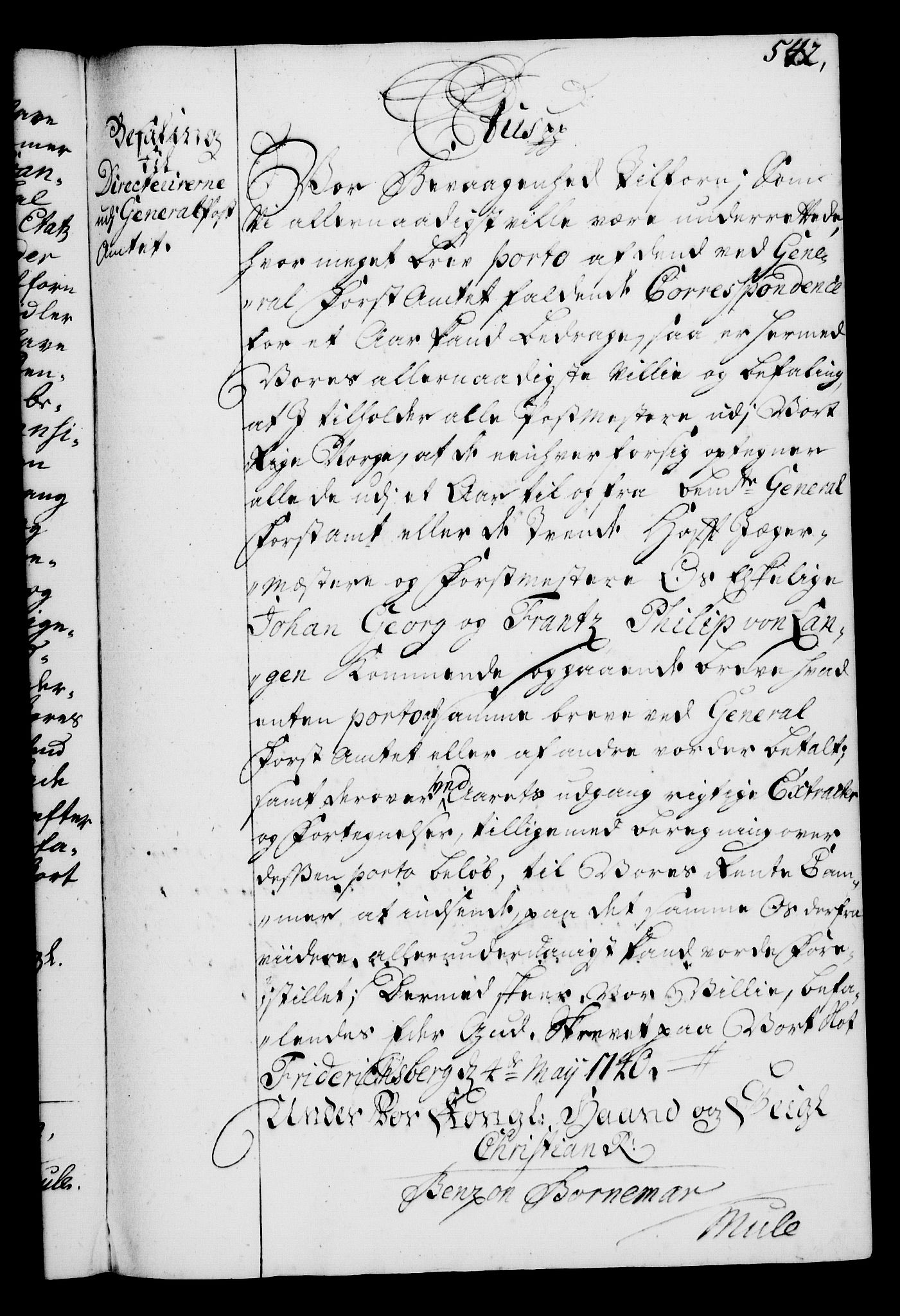 Rentekammeret, Kammerkanselliet, AV/RA-EA-3111/G/Gg/Gga/L0004: Norsk ekspedisjonsprotokoll med register (merket RK 53.4), 1734-1741, p. 542