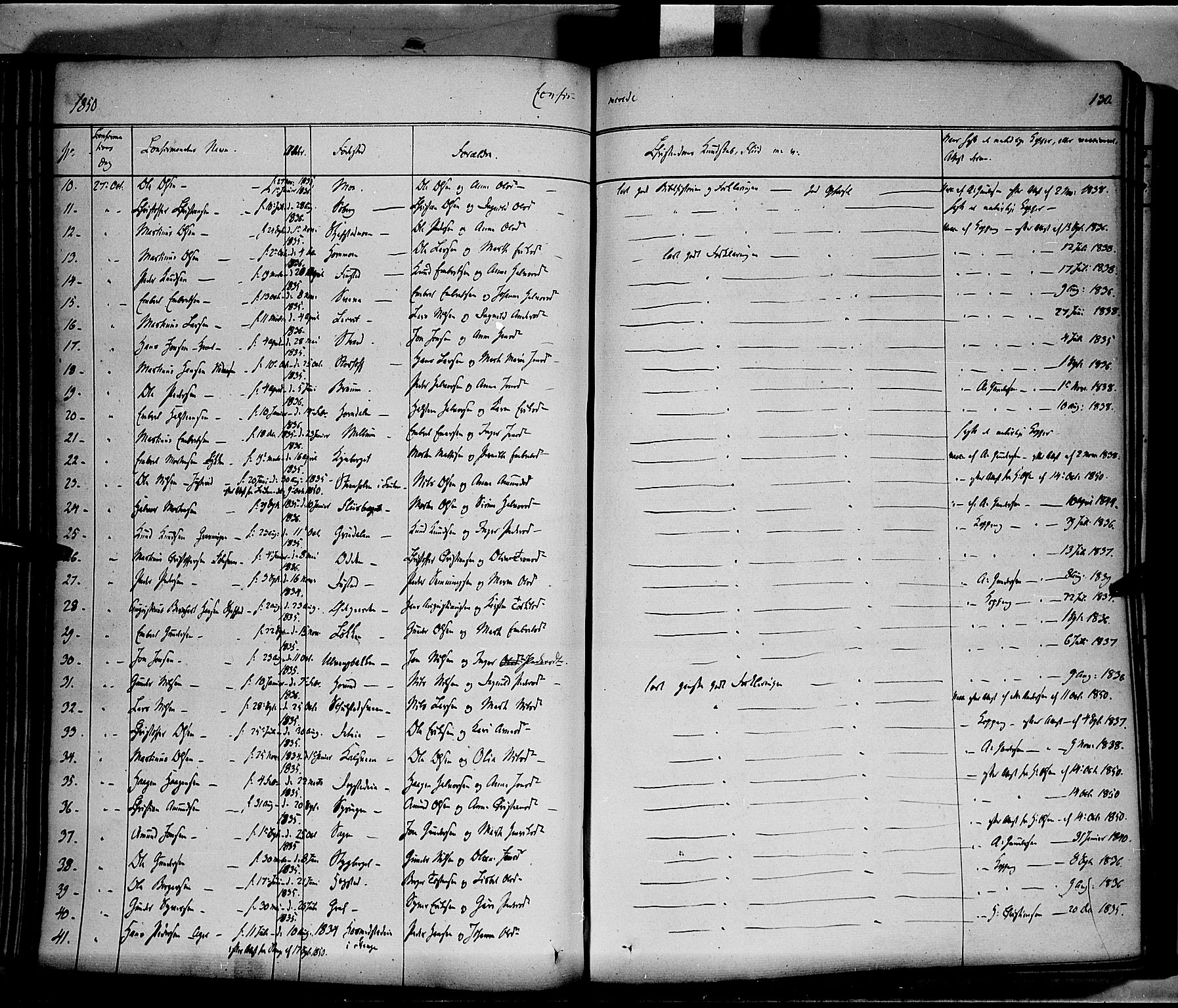 Elverum prestekontor, AV/SAH-PREST-044/H/Ha/Haa/L0009: Parish register (official) no. 9, 1843-1856, p. 130