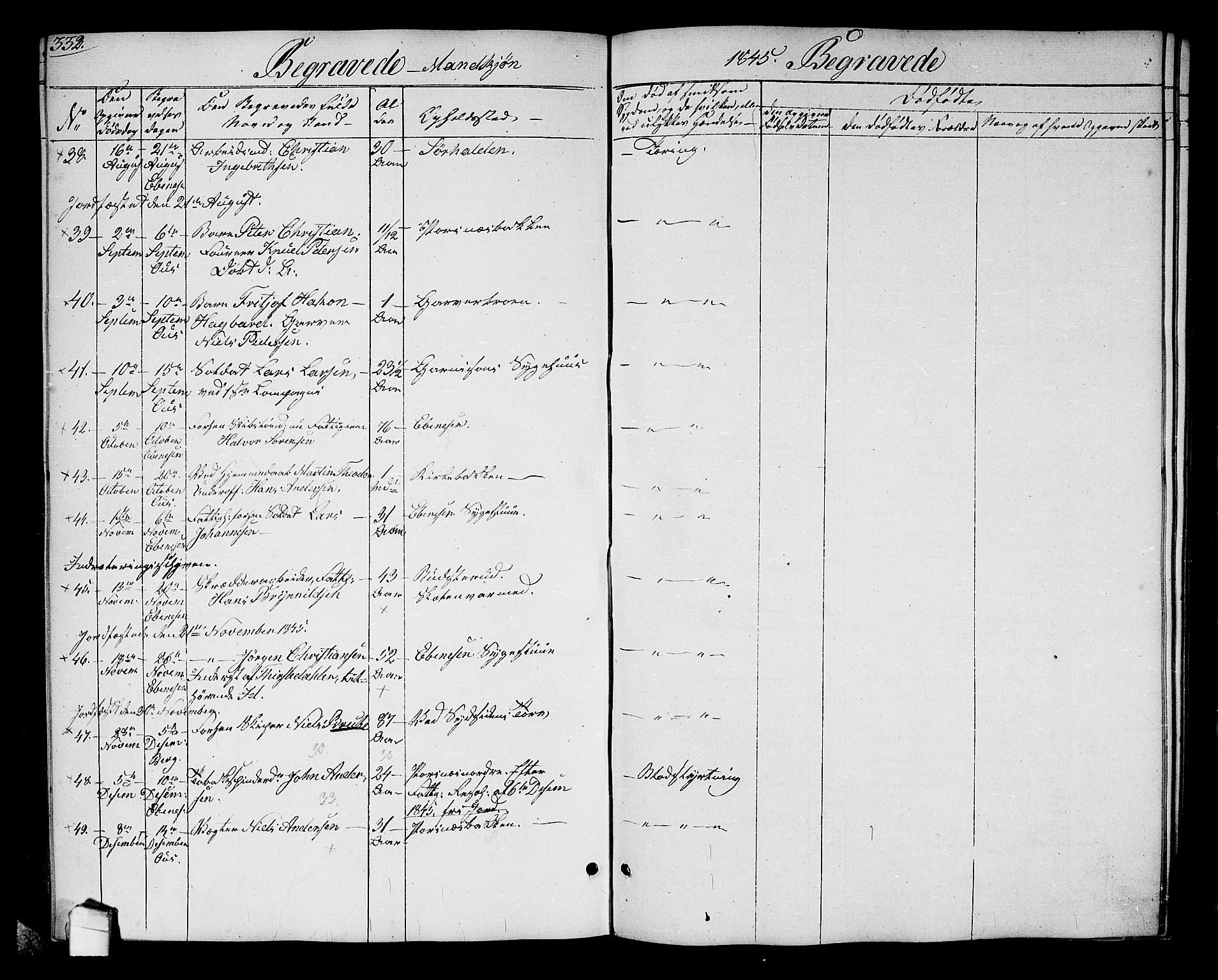 Halden prestekontor Kirkebøker, SAO/A-10909/G/Ga/L0004: Parish register (copy) no. 4, 1845-1854, p. 332