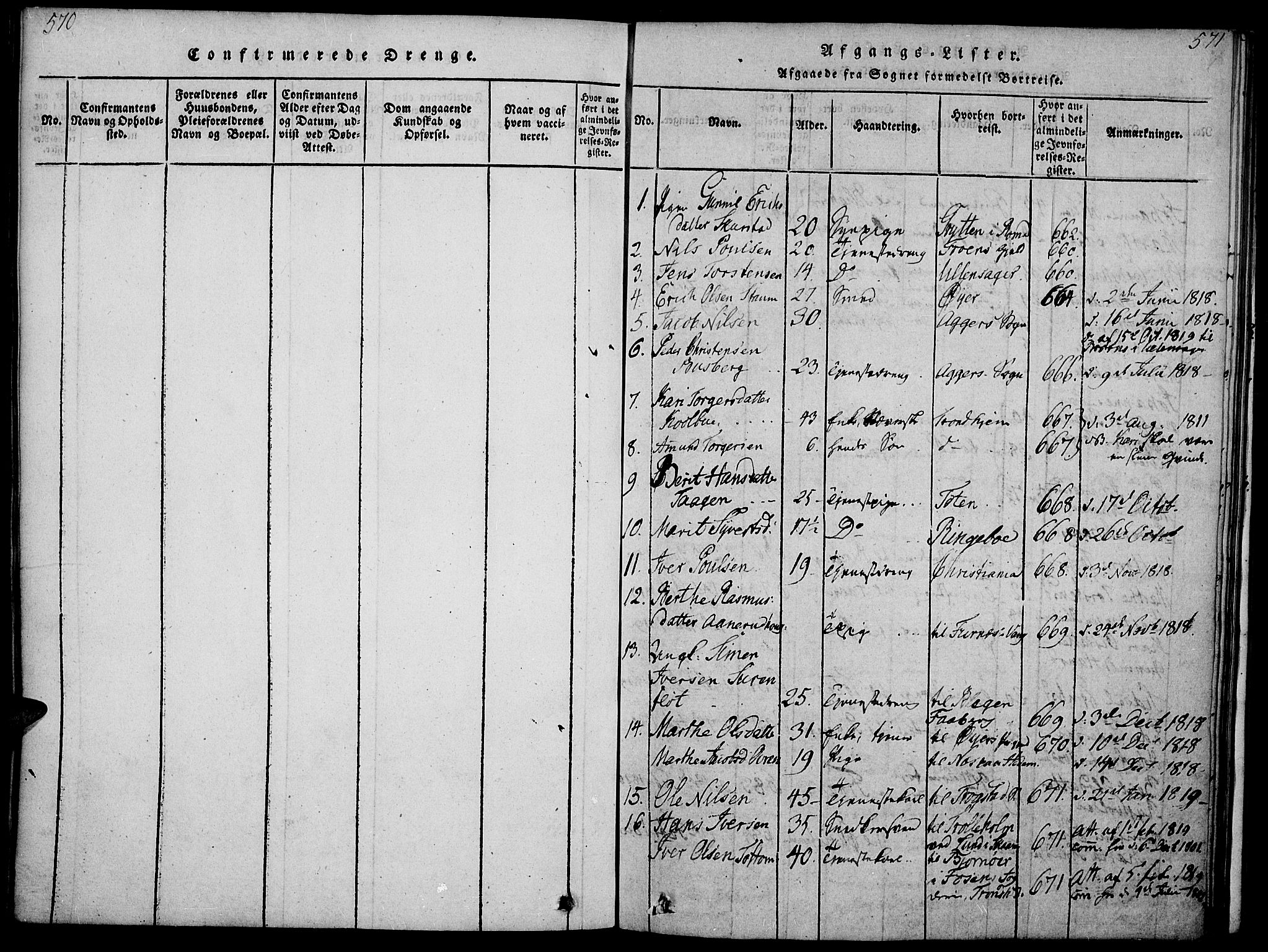 Gausdal prestekontor, SAH/PREST-090/H/Ha/Haa/L0005: Parish register (official) no. 5, 1817-1829, p. 570-571