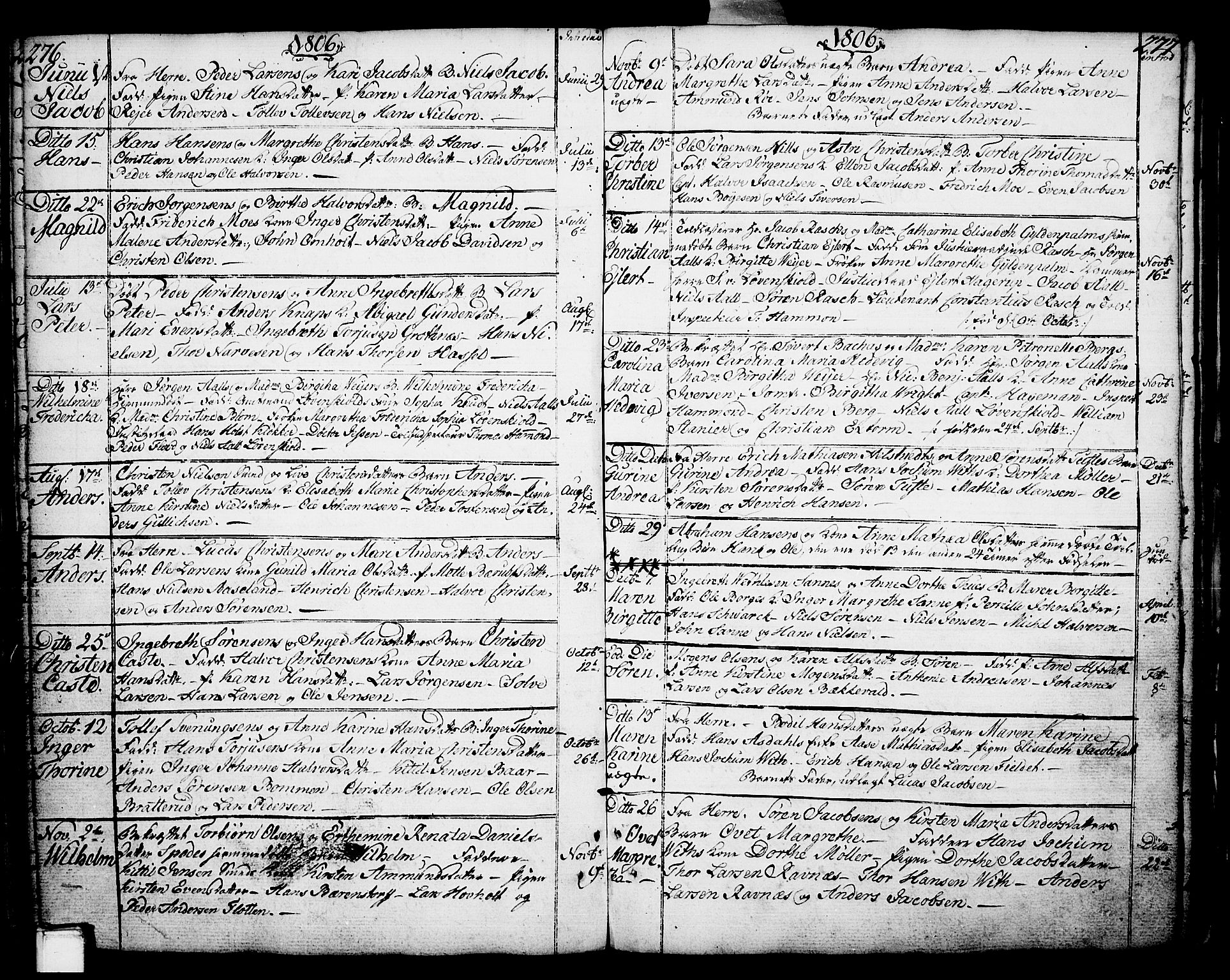 Porsgrunn kirkebøker , SAKO/A-104/F/Fa/L0002: Parish register (official) no. 2, 1764-1814, p. 276-277