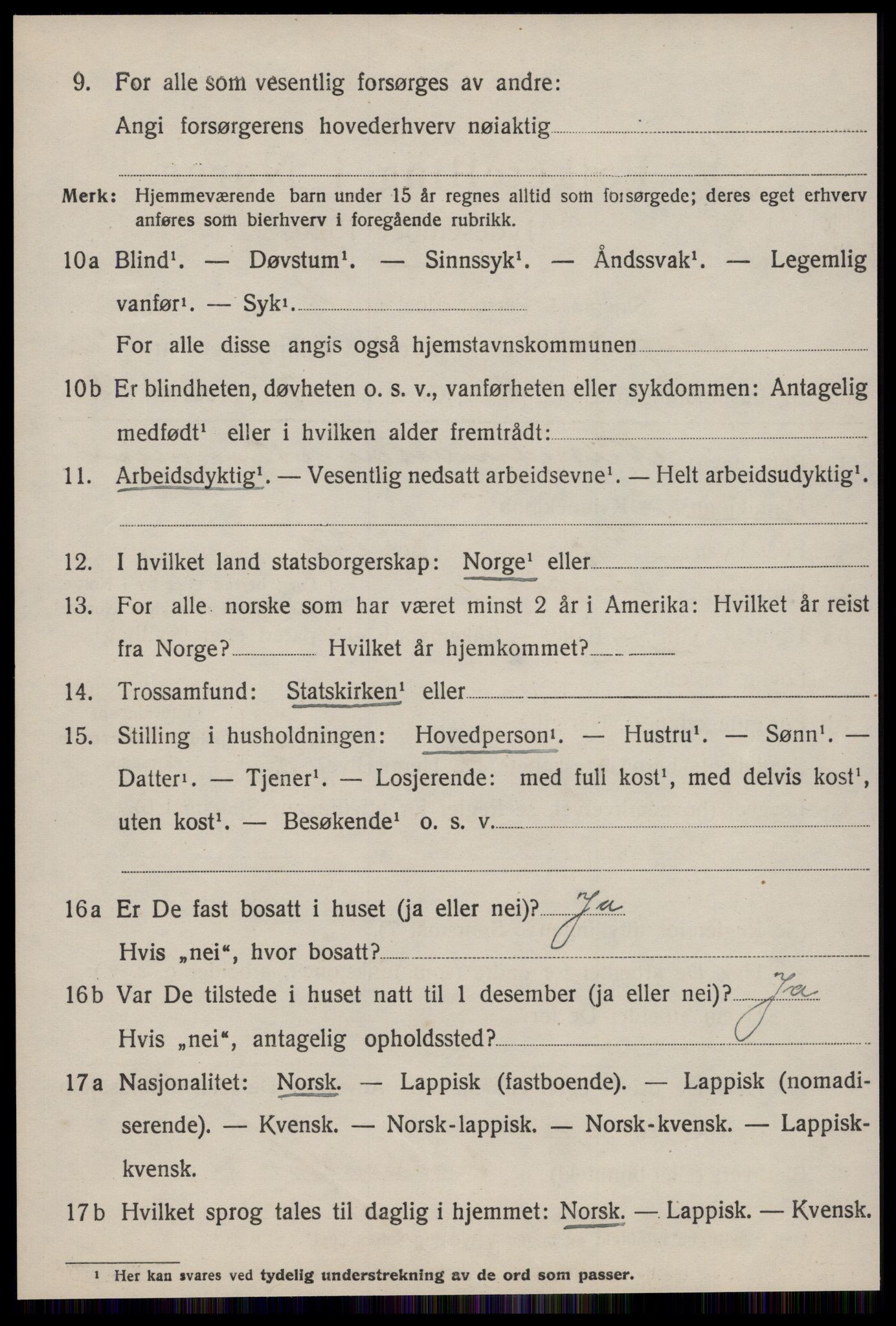 SAT, 1920 census for Singsås, 1920, p. 1124