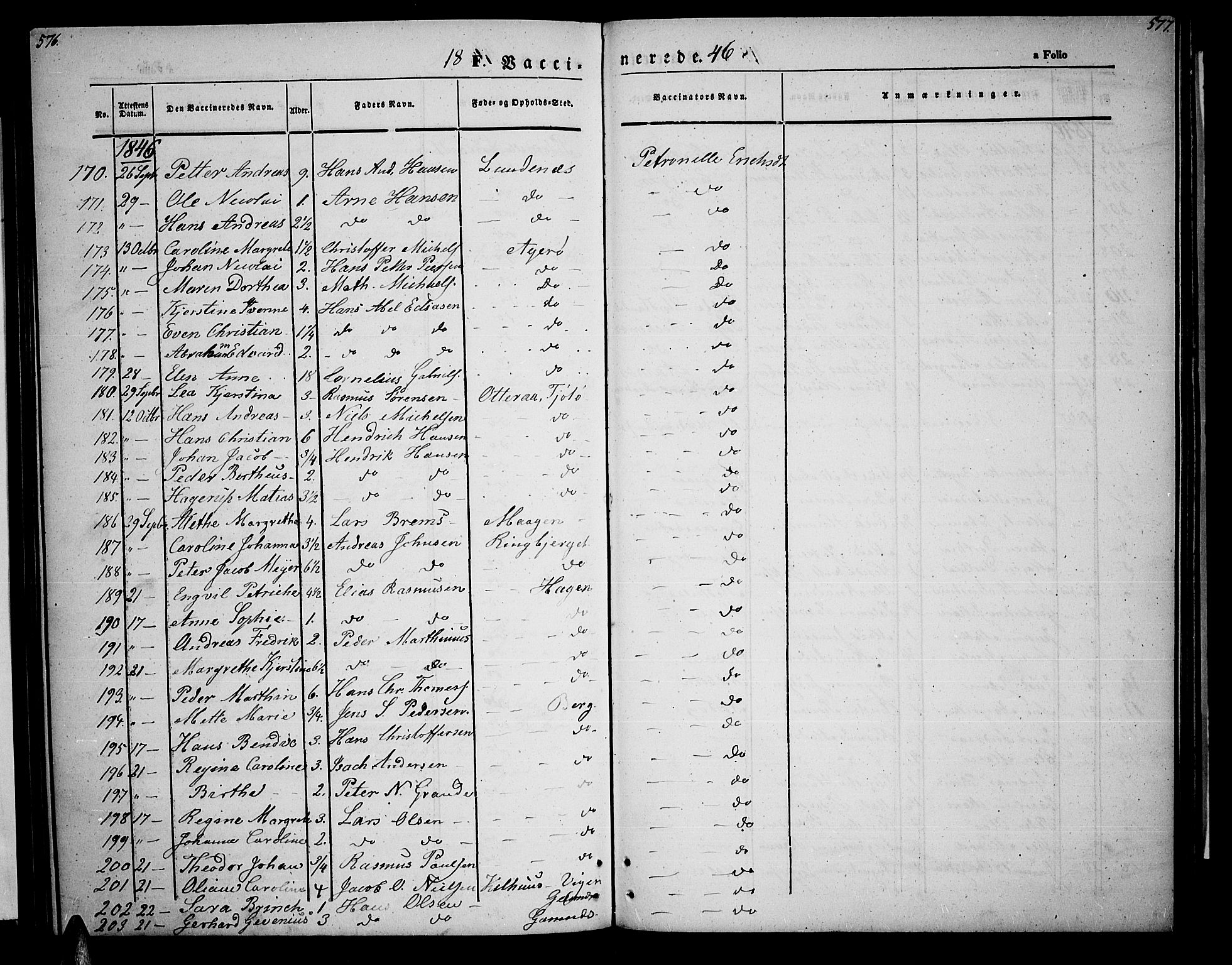 Trondenes sokneprestkontor, AV/SATØ-S-1319/H/Hb/L0006klokker: Parish register (copy) no. 6, 1845-1855, p. 576-577