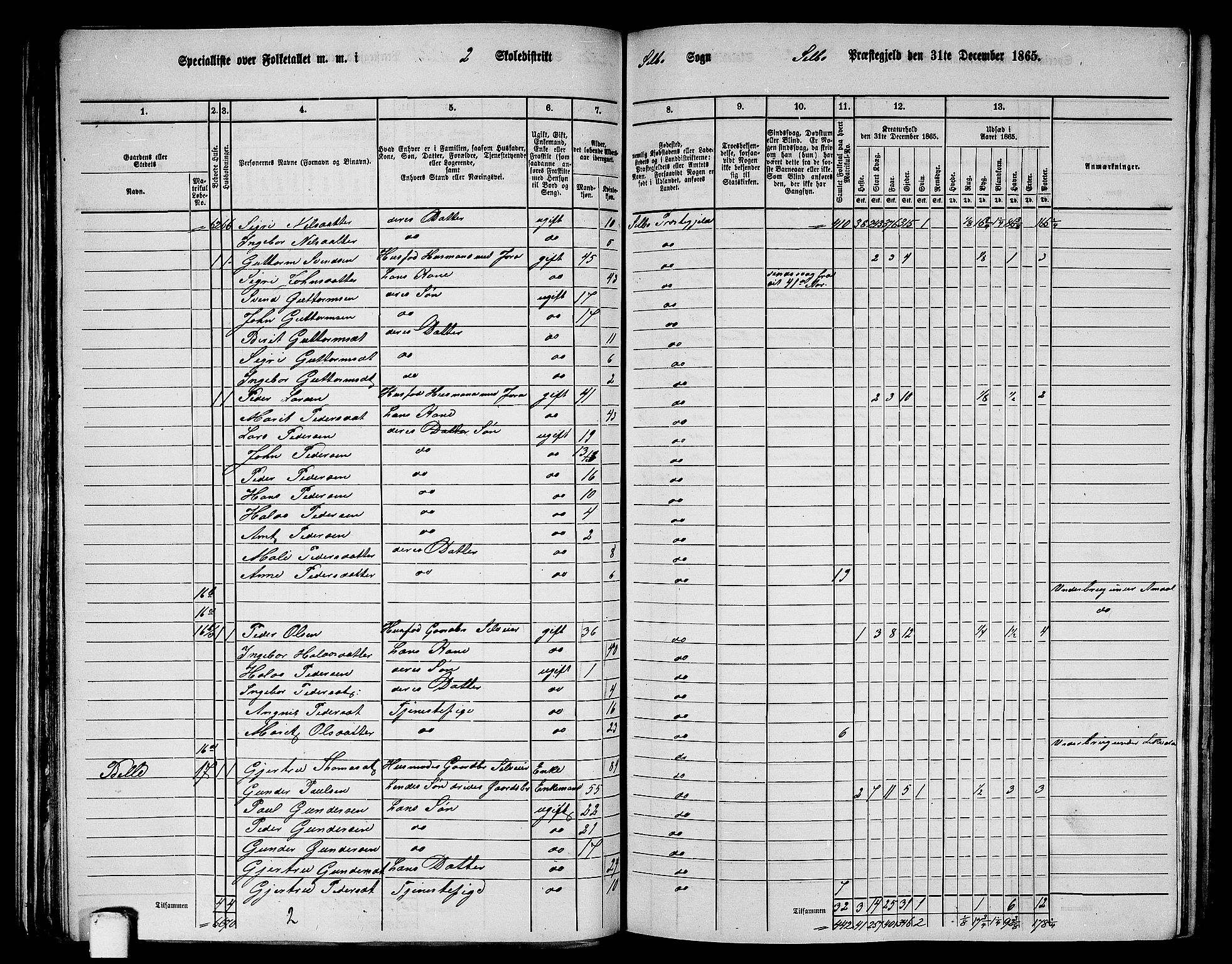 RA, 1865 census for Selbu, 1865, p. 32