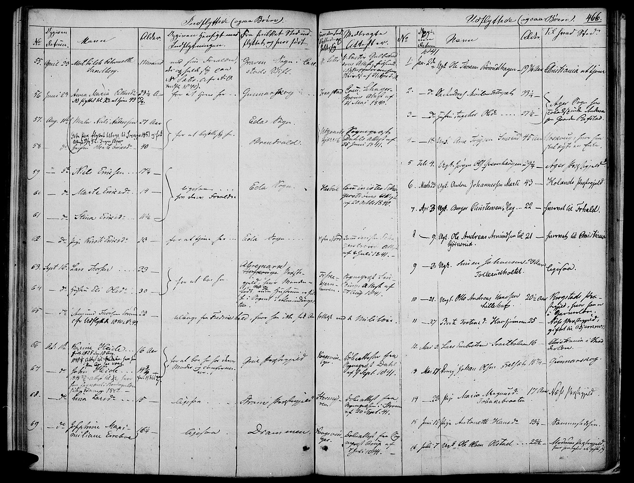 Vinger prestekontor, SAH/PREST-024/H/Ha/Haa/L0008: Parish register (official) no. 8, 1839-1847, p. 466