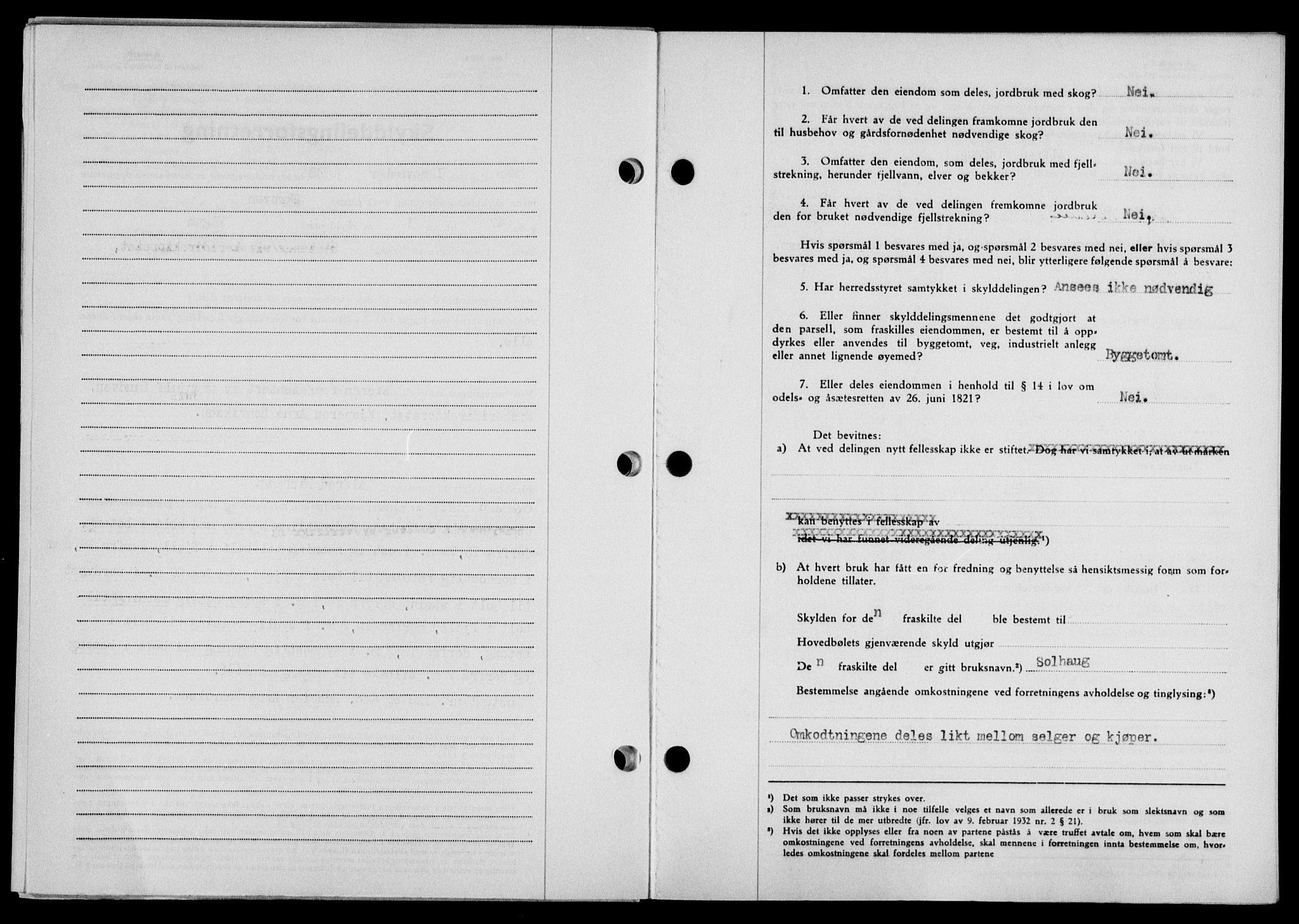 Lofoten sorenskriveri, SAT/A-0017/1/2/2C/L0020a: Mortgage book no. 20a, 1948-1949, Diary no: : 2845/1948
