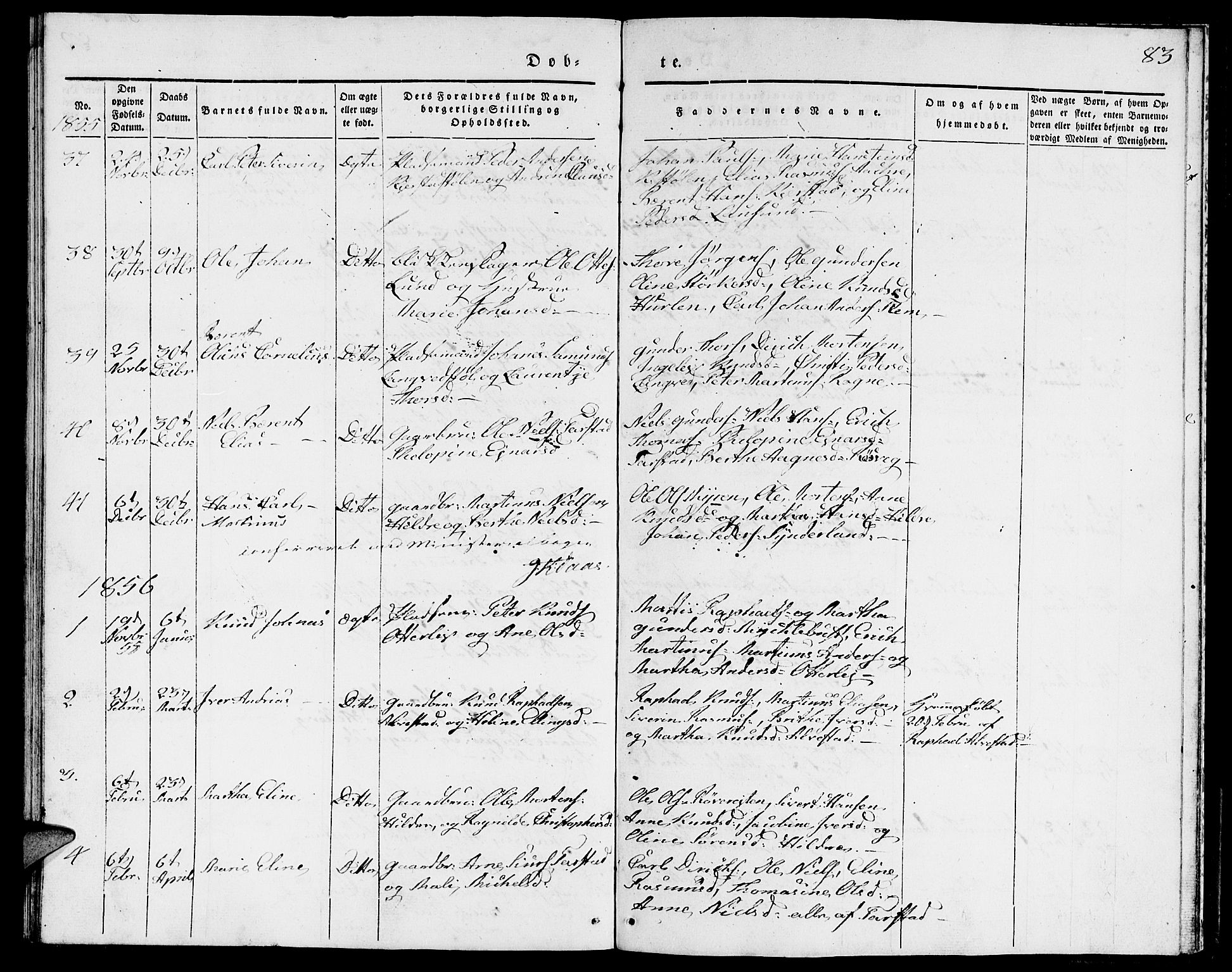 Ministerialprotokoller, klokkerbøker og fødselsregistre - Møre og Romsdal, AV/SAT-A-1454/536/L0507: Parish register (copy) no. 536C02, 1839-1859, p. 83