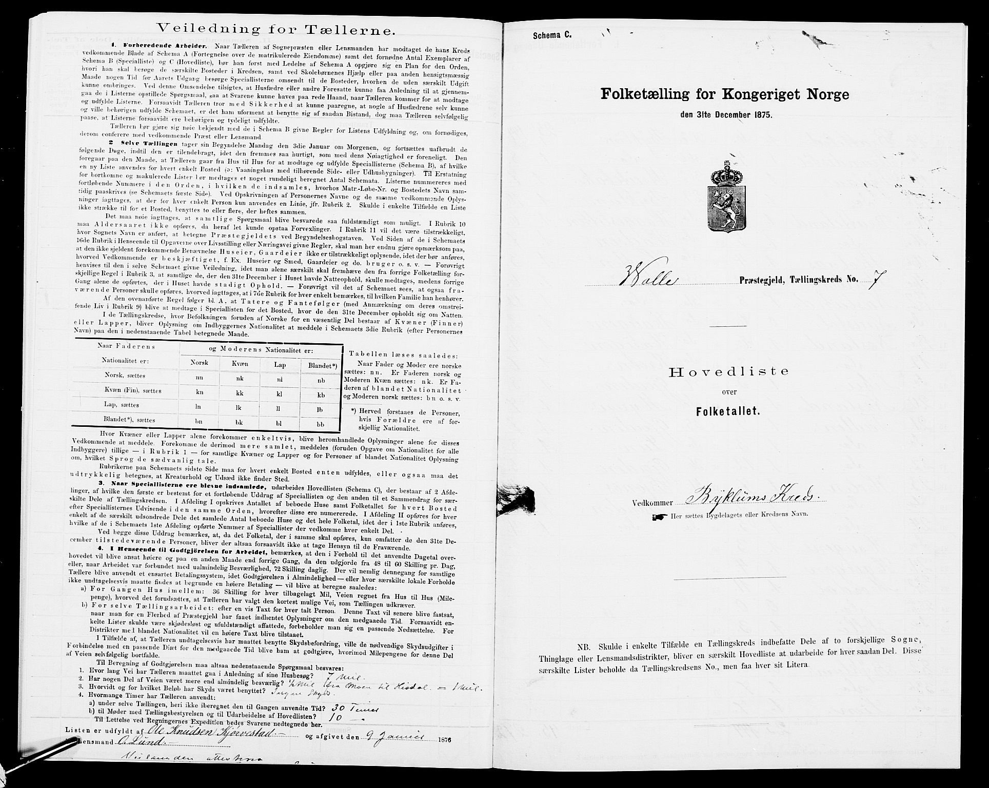 SAK, 1875 census for 0940P Valle, 1875, p. 34