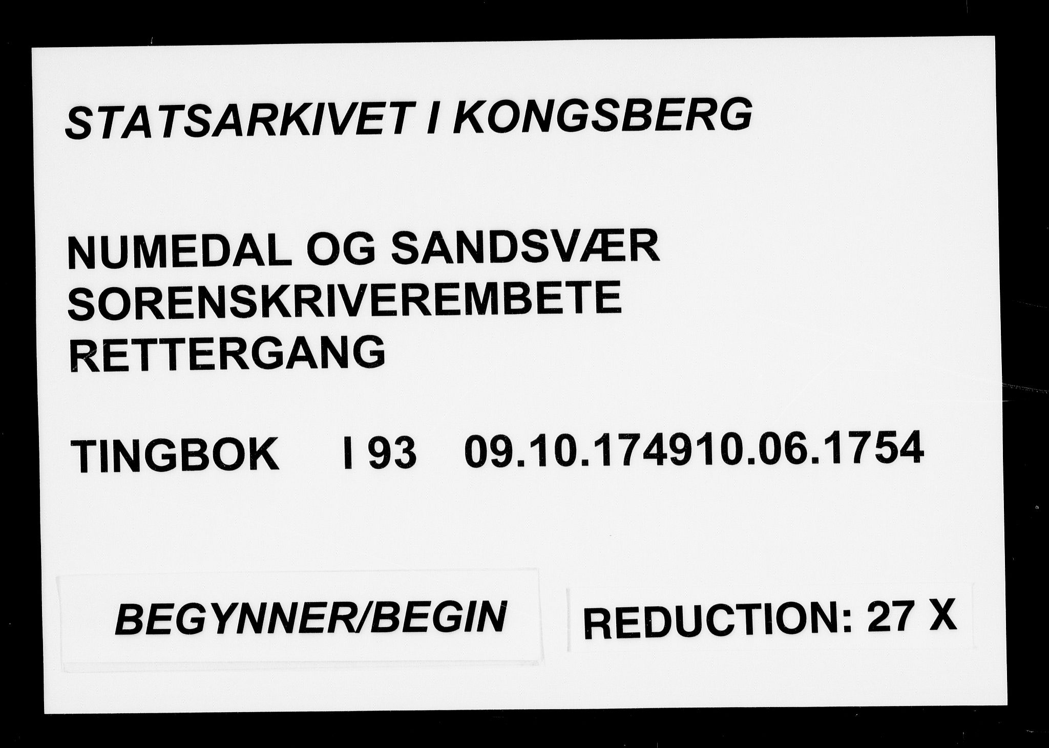 Numedal og Sandsvær sorenskriveri, AV/SAKO-A-128/F/Fa/Faa/L0093: Tingbøker, 1749-1754