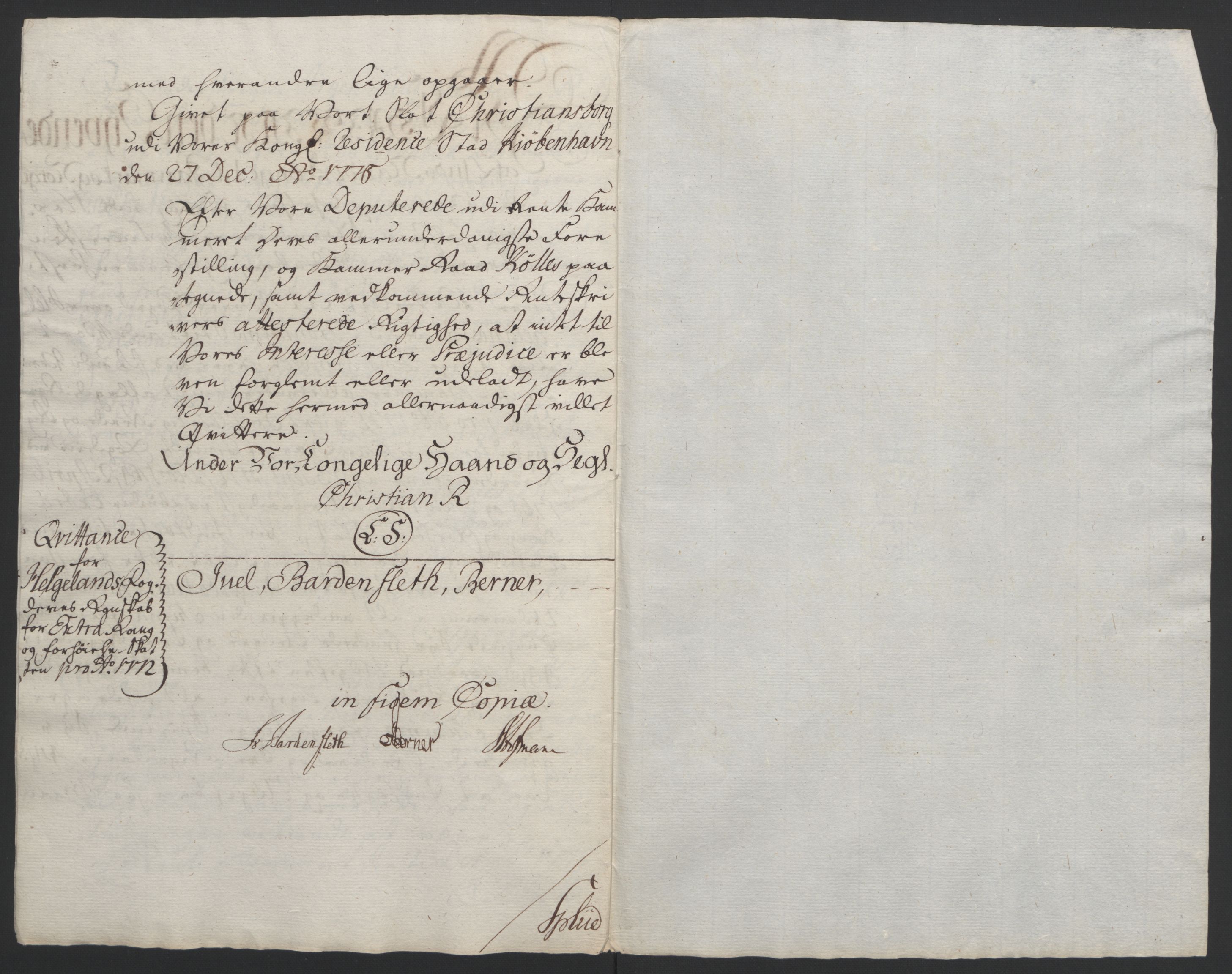 Rentekammeret inntil 1814, Reviderte regnskaper, Fogderegnskap, AV/RA-EA-4092/R65/L4573: Ekstraskatten Helgeland, 1762-1772, p. 408