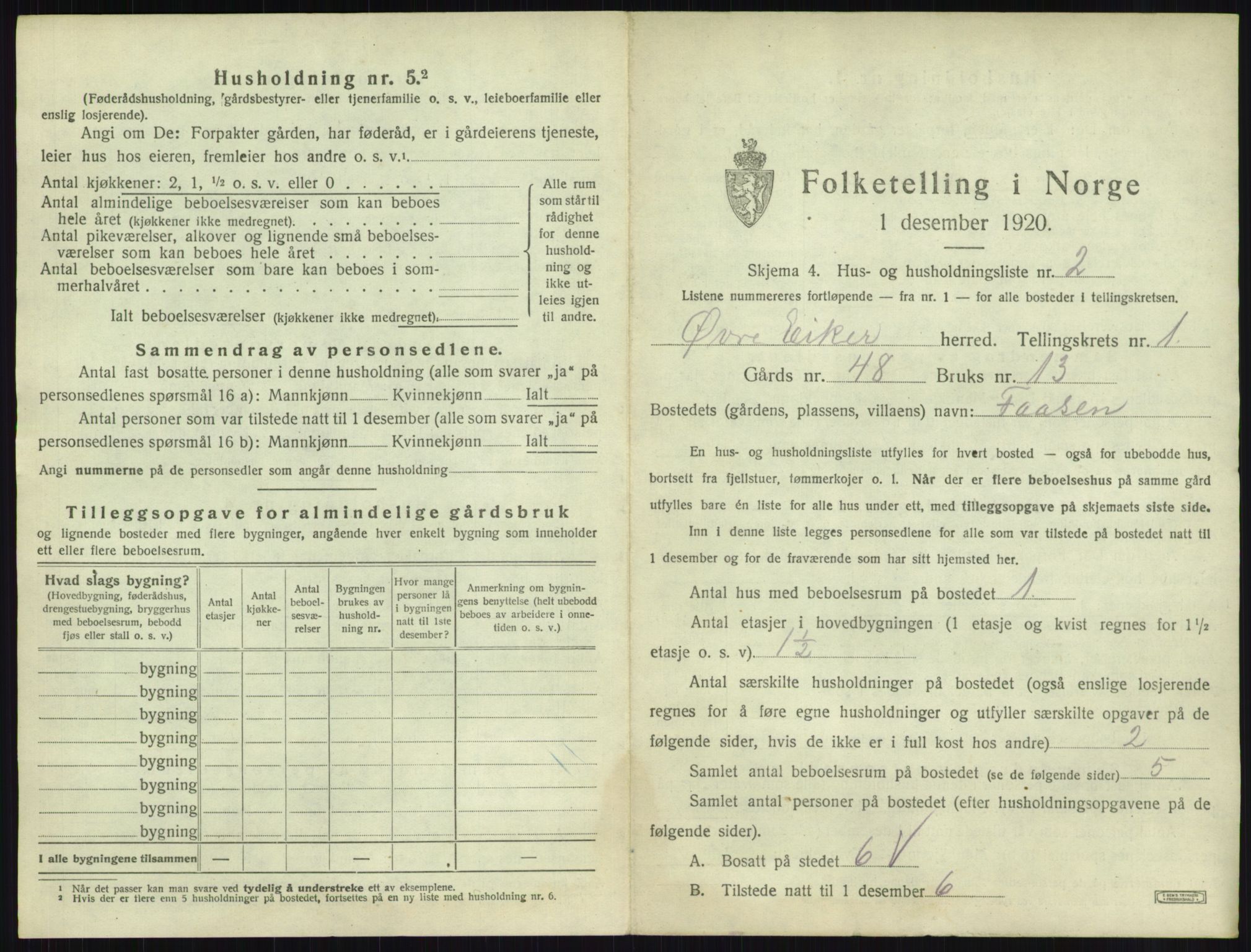 SAKO, 1920 census for Øvre Eiker, 1920, p. 89