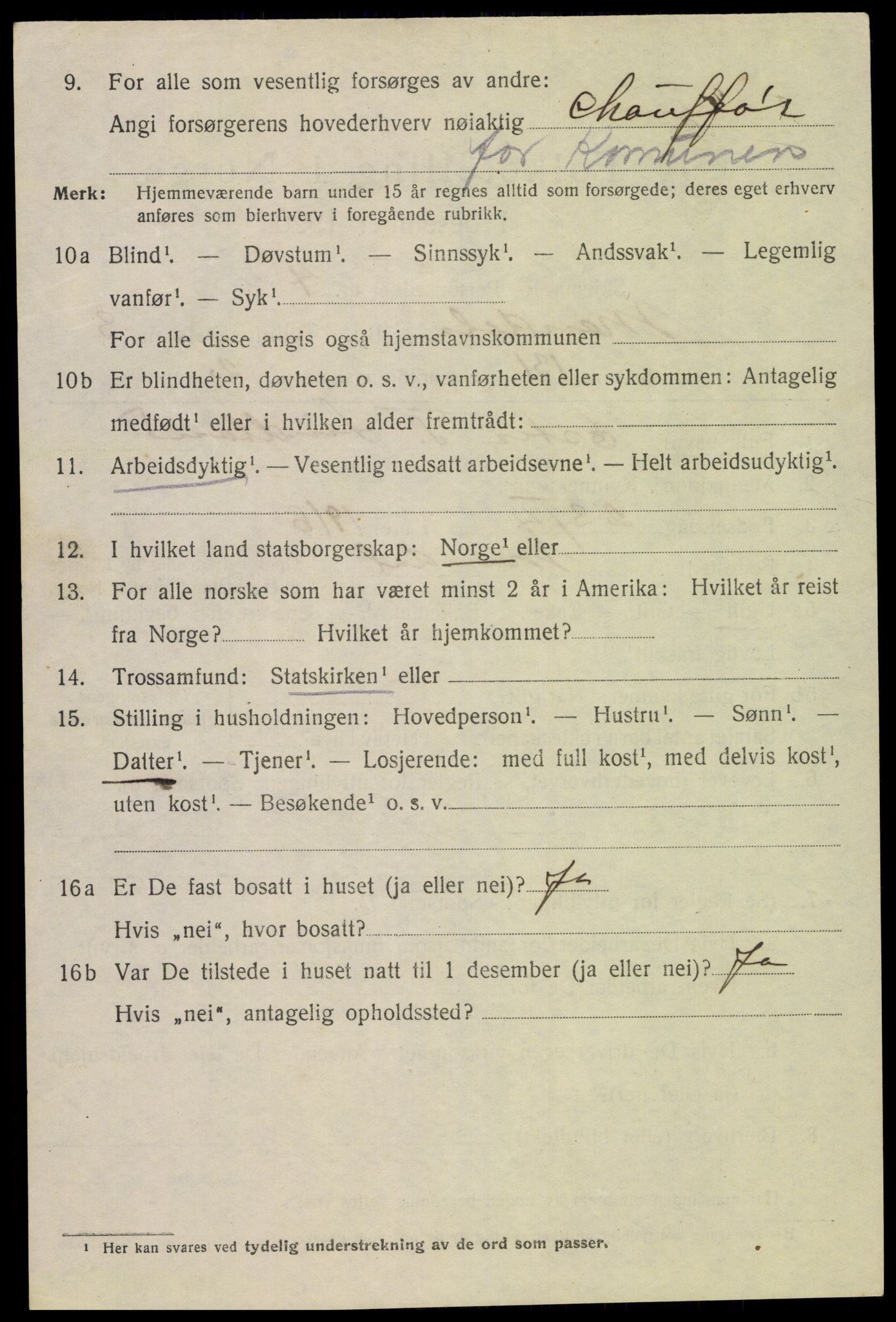 SAK, 1920 census for Mandal, 1920, p. 6974