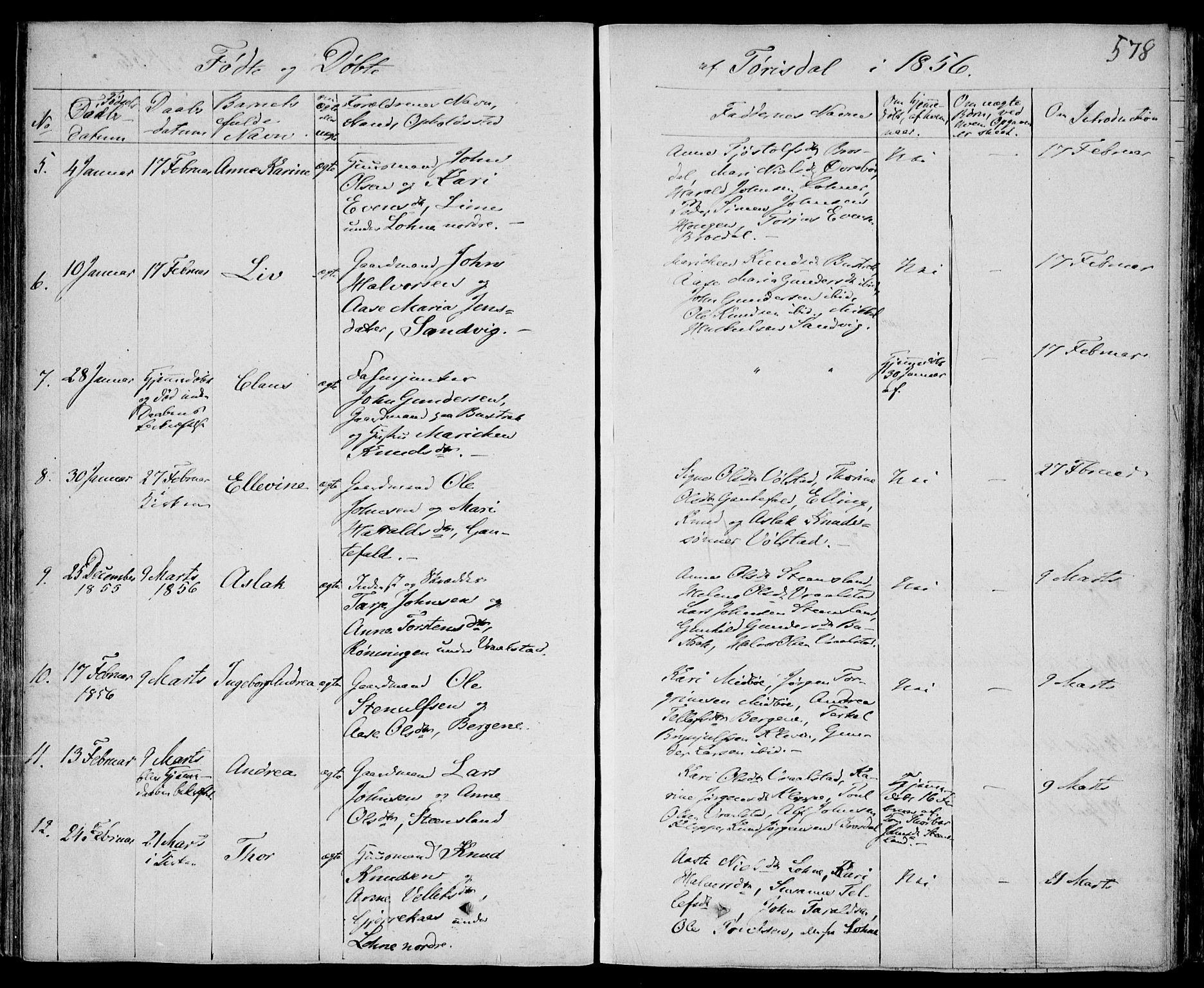 Drangedal kirkebøker, SAKO/A-258/F/Fa/L0007b: Parish register (official) no. 7b, 1837-1856, p. 578