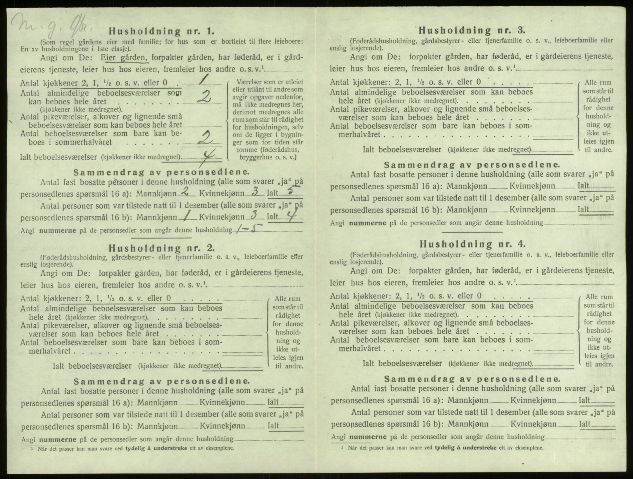 SAB, 1920 census for Alversund, 1920, p. 1100