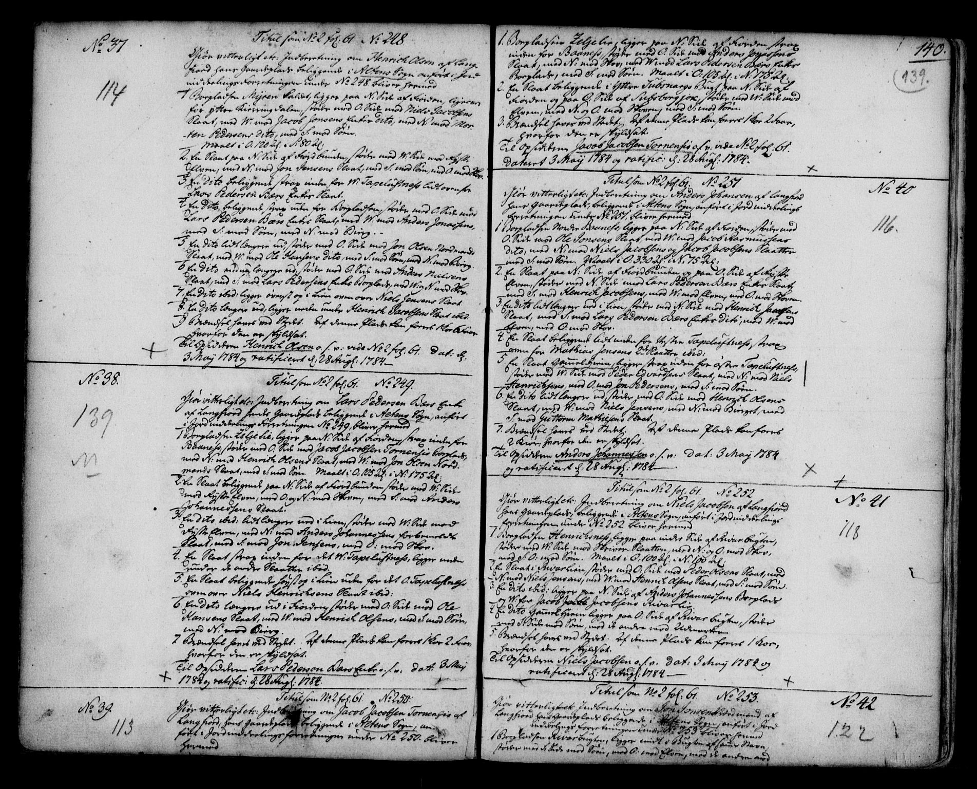 Finnmark sorenskriveri, SATØ/S-0053/G/Gb/L0001pb: Mortgage book no. 1, 1776-1794, p. 139
