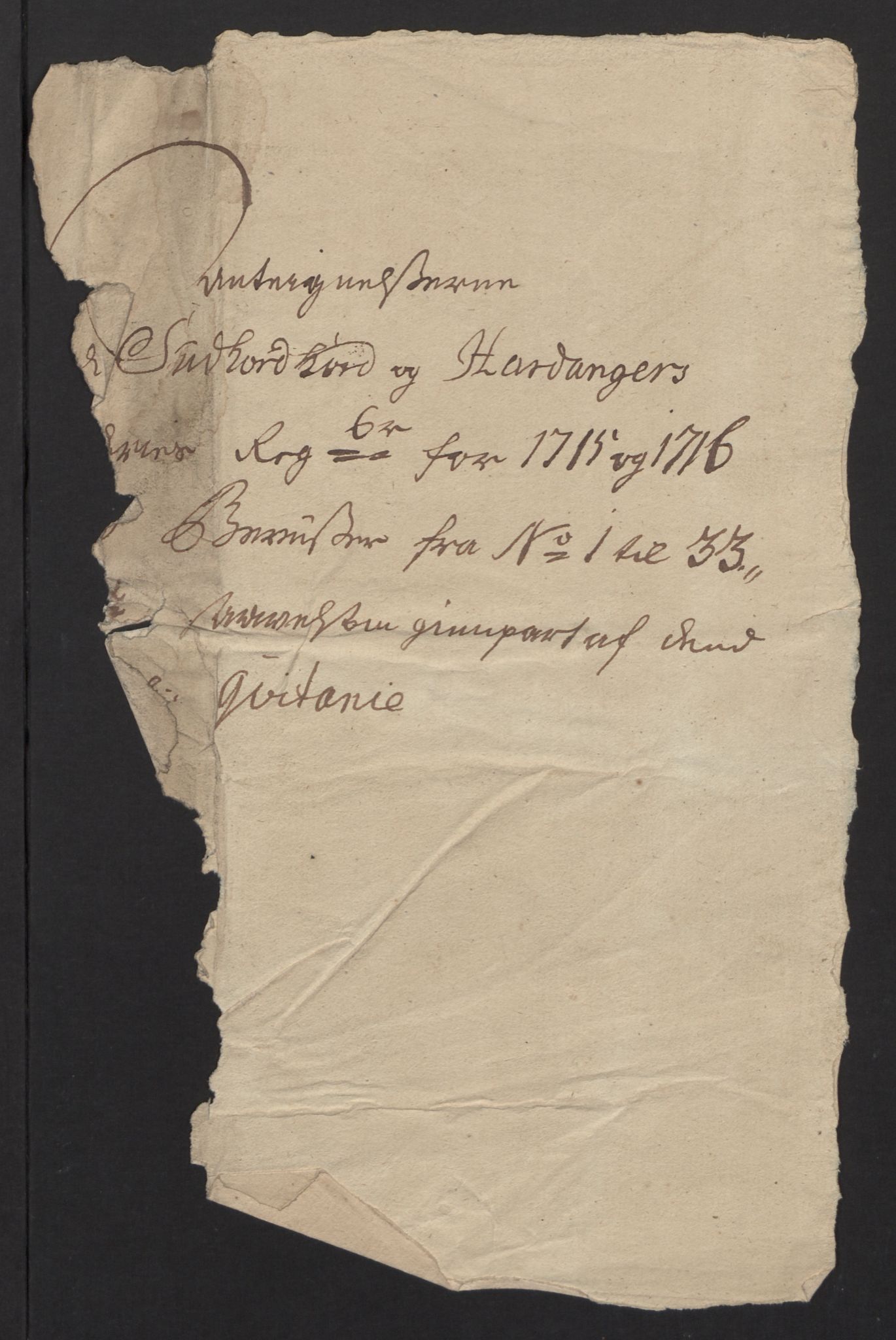 Rentekammeret inntil 1814, Reviderte regnskaper, Fogderegnskap, AV/RA-EA-4092/R48/L2992: Fogderegnskap Sunnhordland og Hardanger, 1716, p. 372